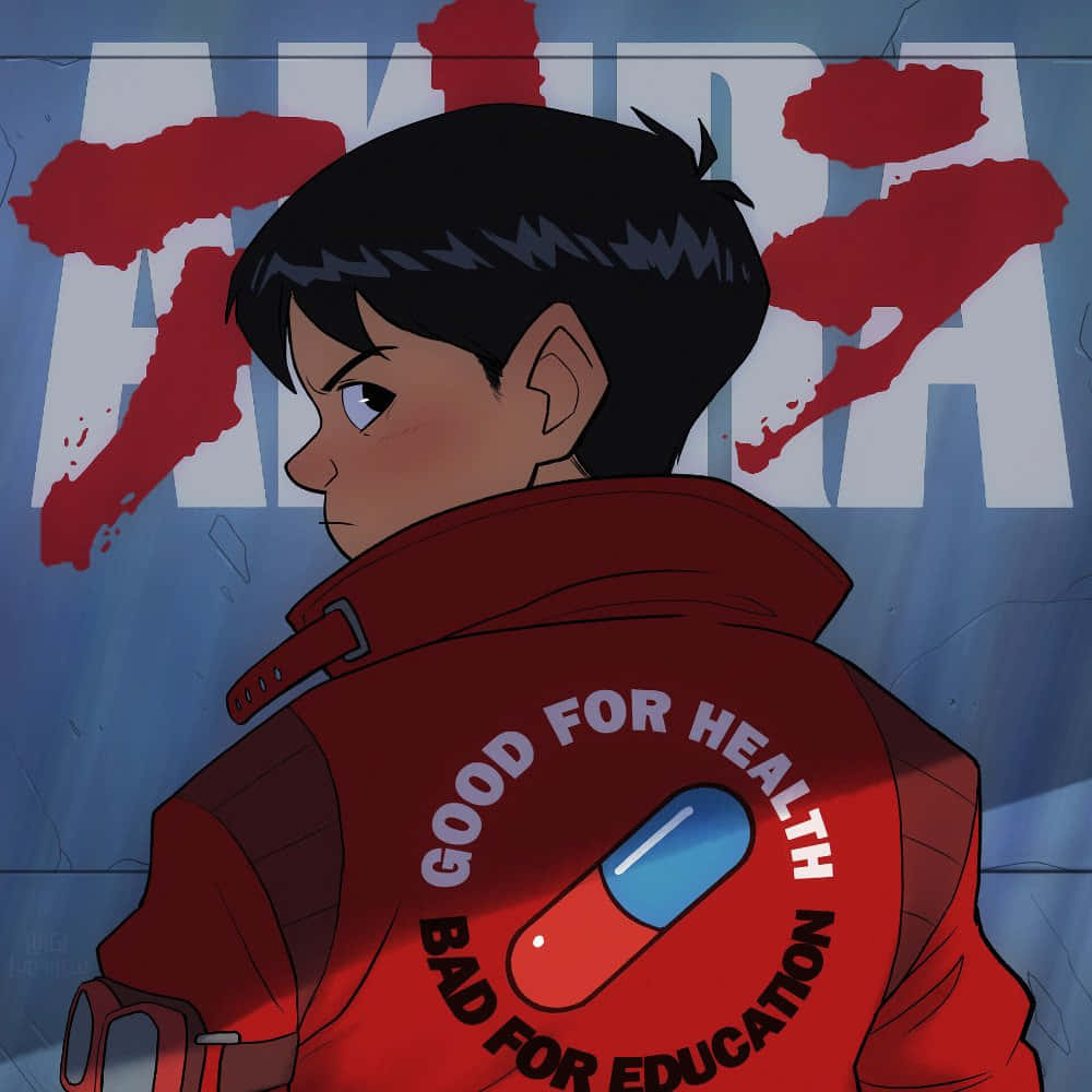 Shotaro Kaneda, iconic motorcycle, red jacket, SD Desktop Wallpaper