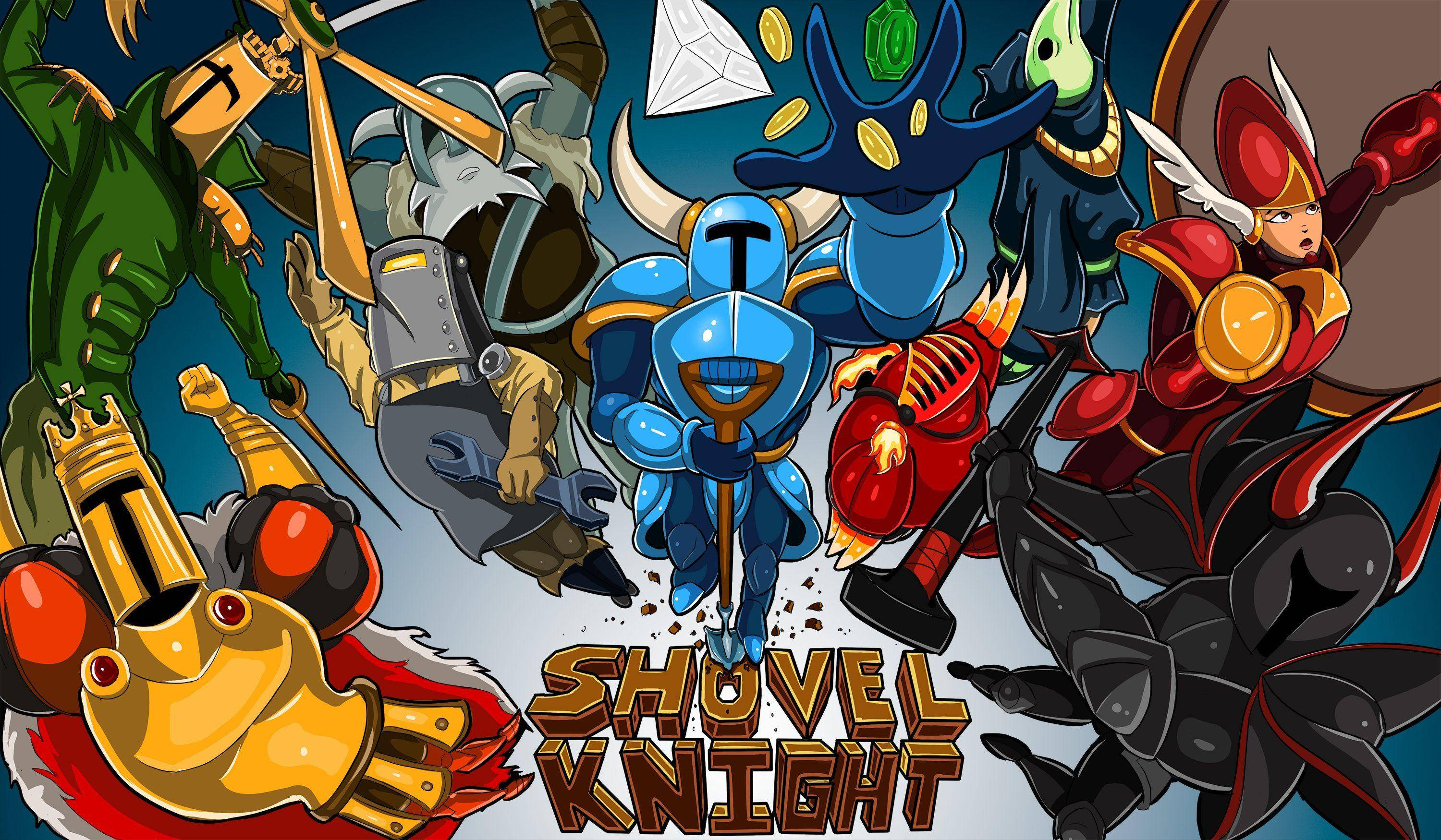 Shovel Knight, game characters, vibrant armor, 2K Desktop Wallpaper
