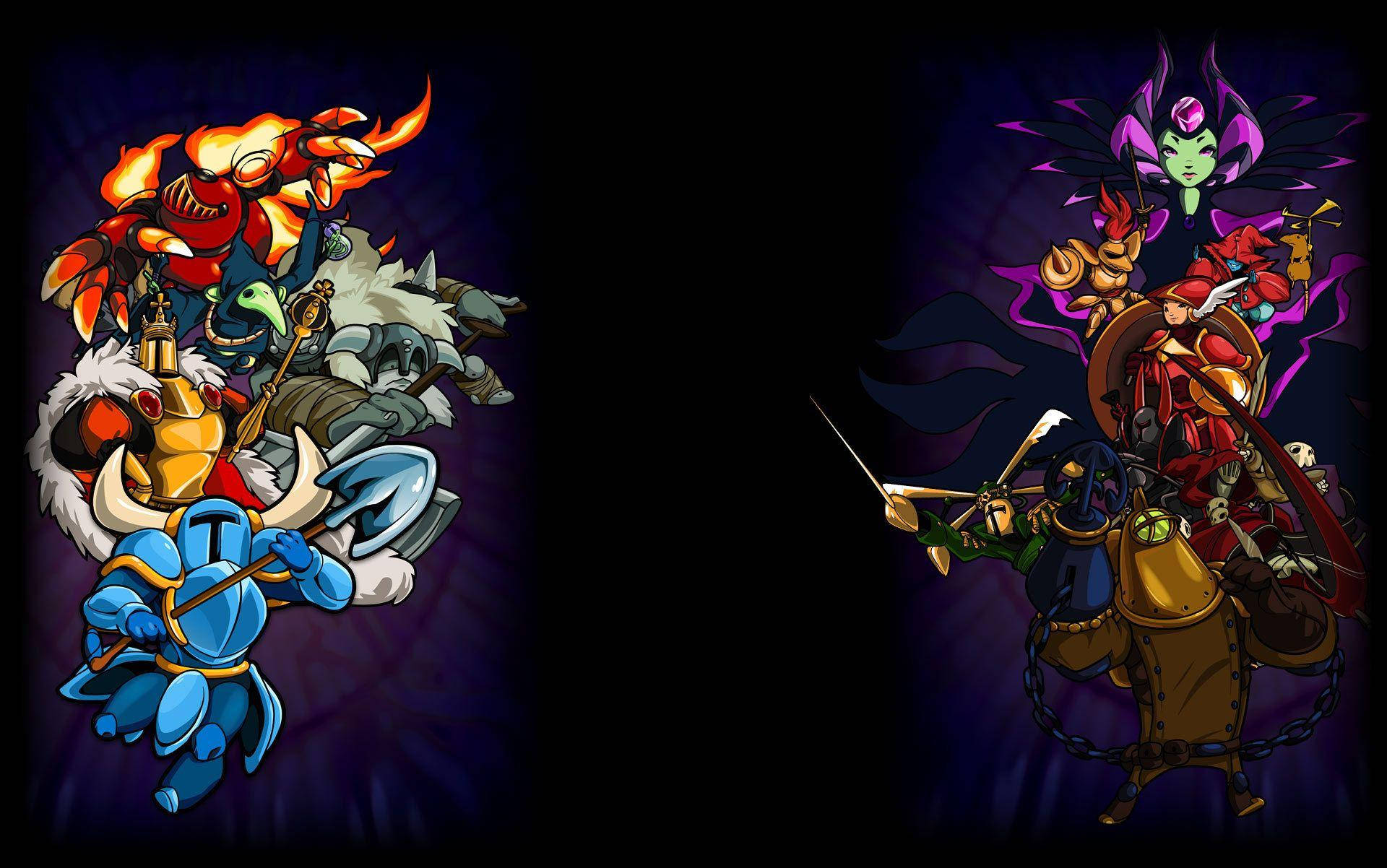 Shovel Knight, video game characters, fiery red, Full HD Desktop Wallpaper