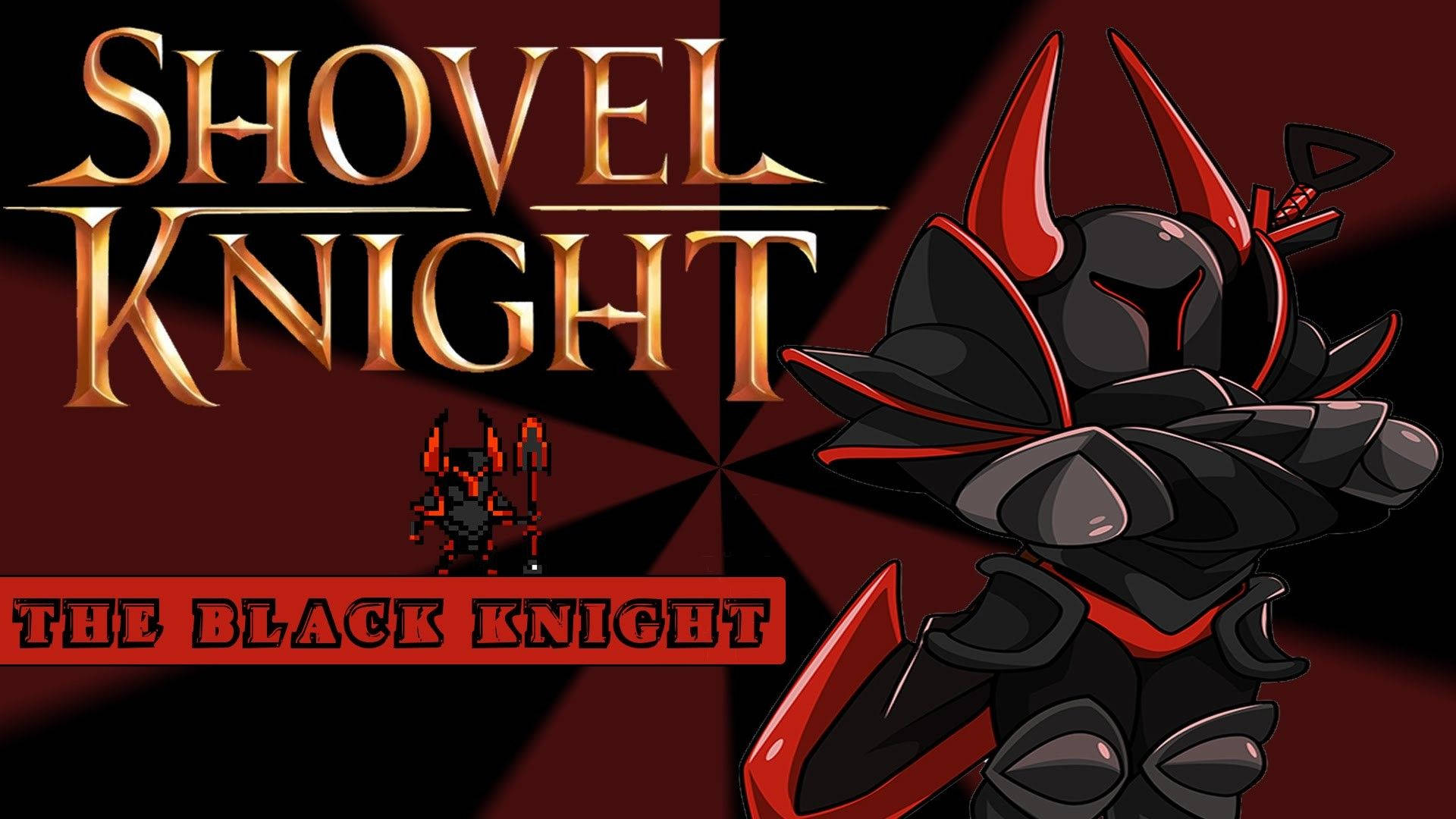Shovel Knight, The Black Night, red horns, Full HD Desktop Wallpaper