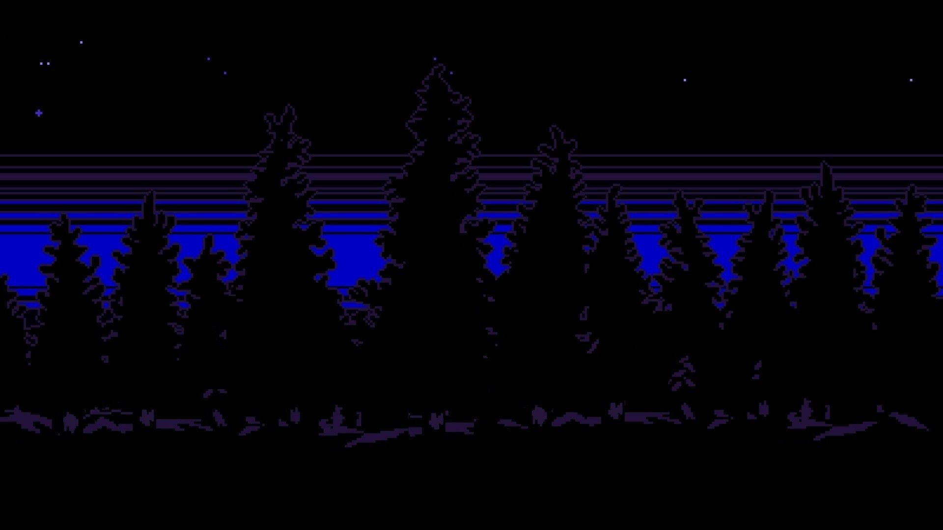 Shovel Knight, Dark Wood, vibrant blue gradient sky, Full HD Desktop Wallpaper