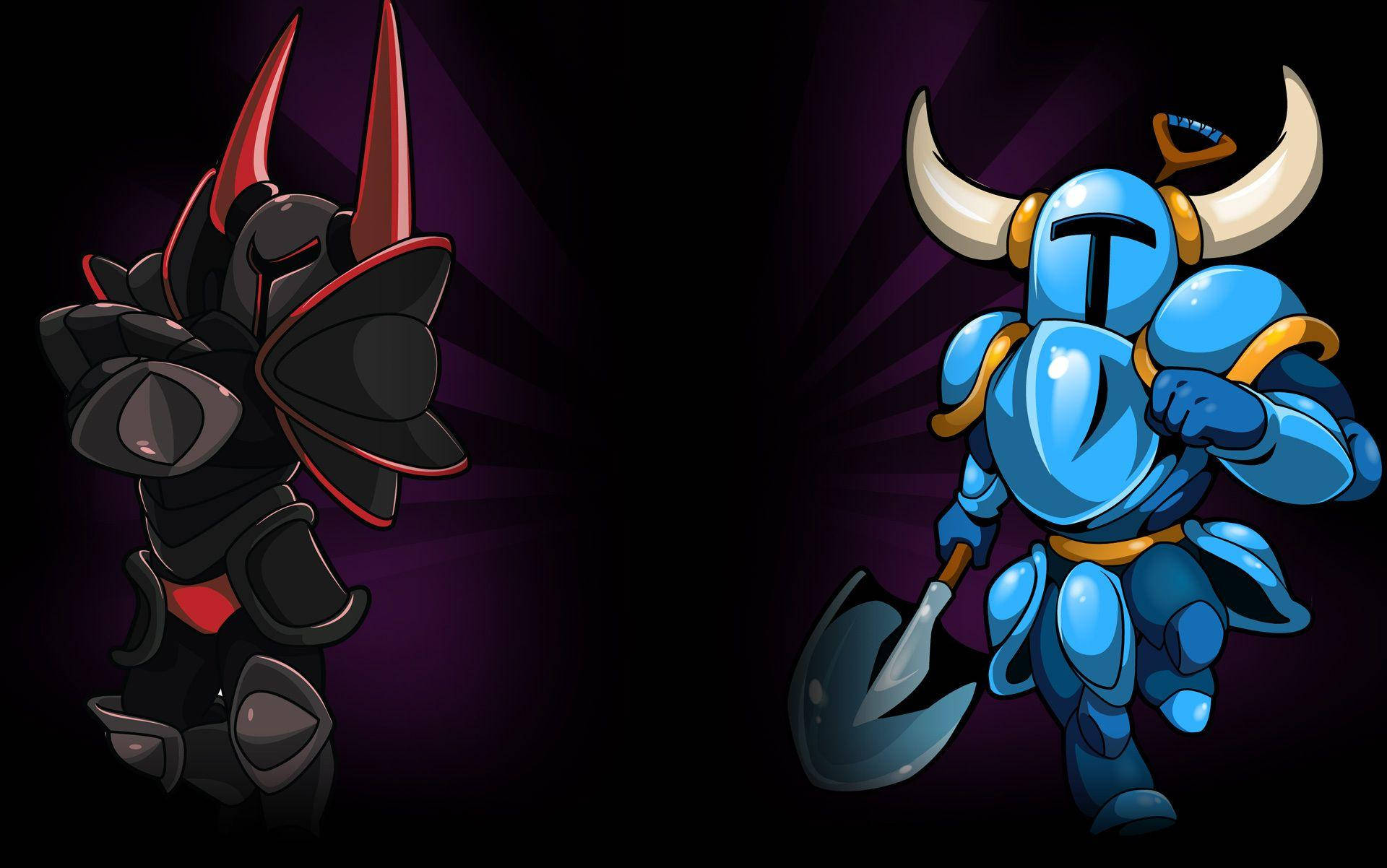 Shovel Knight, Black Knight, black with red horns, Full HD Desktop Wallpaper