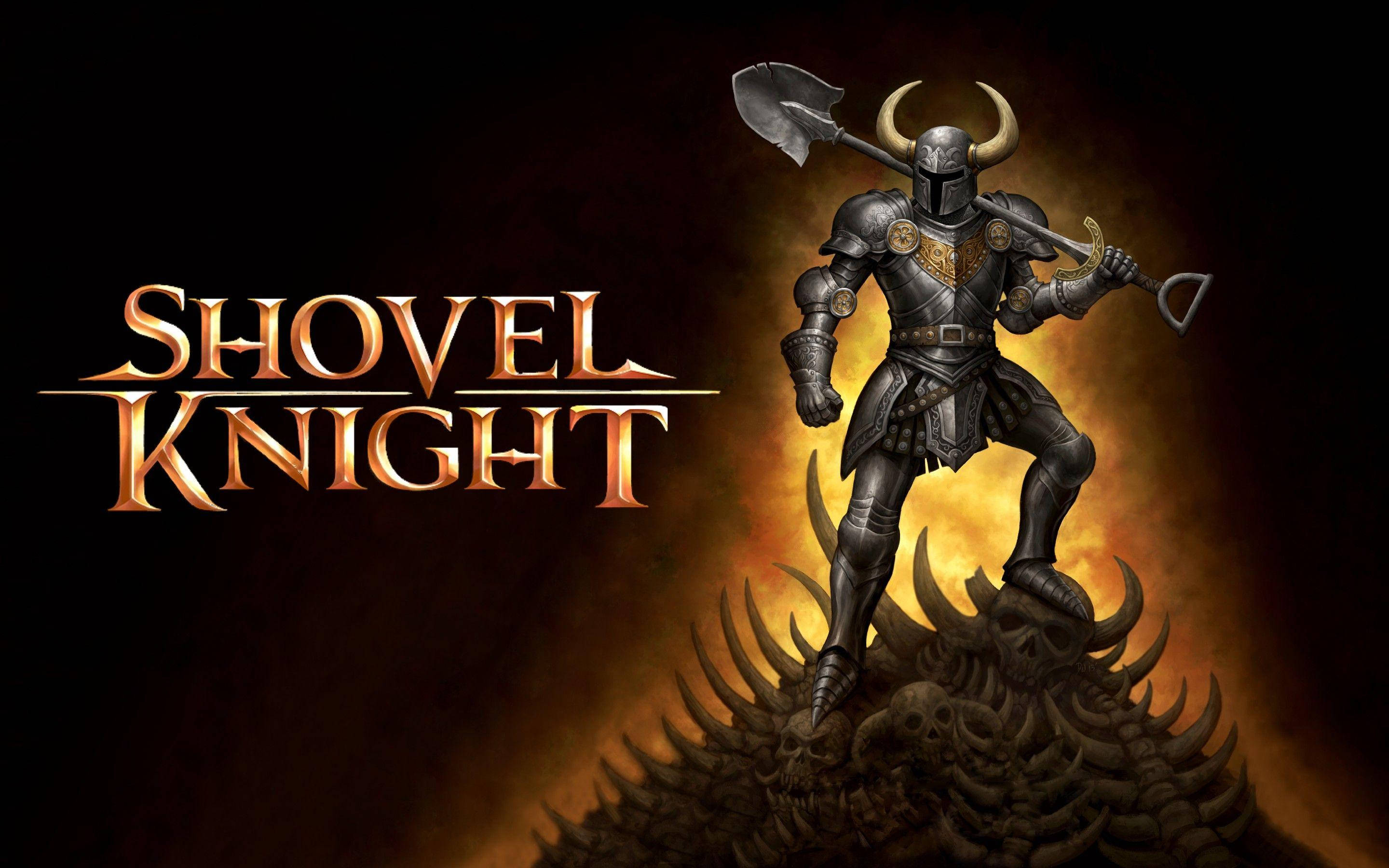 Shovel Knight, silver armor, horned helmet, 2K Desktop Wallpaper