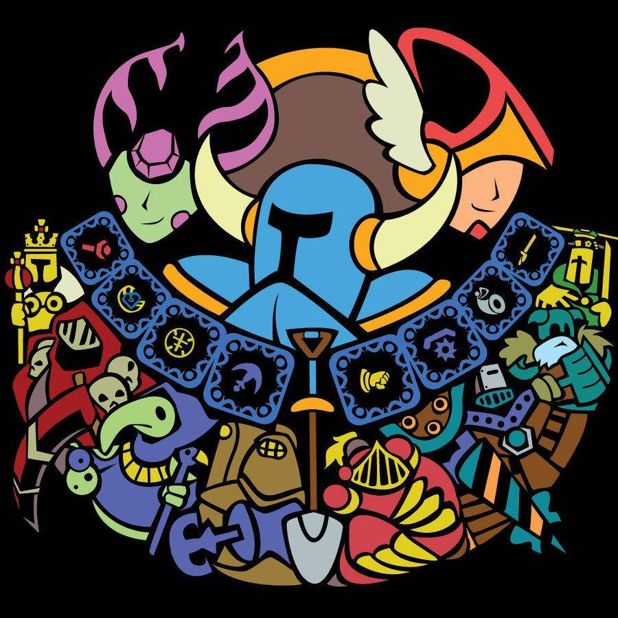 Shovel Knight, cartoon style, blue knight, SD Desktop Wallpaper