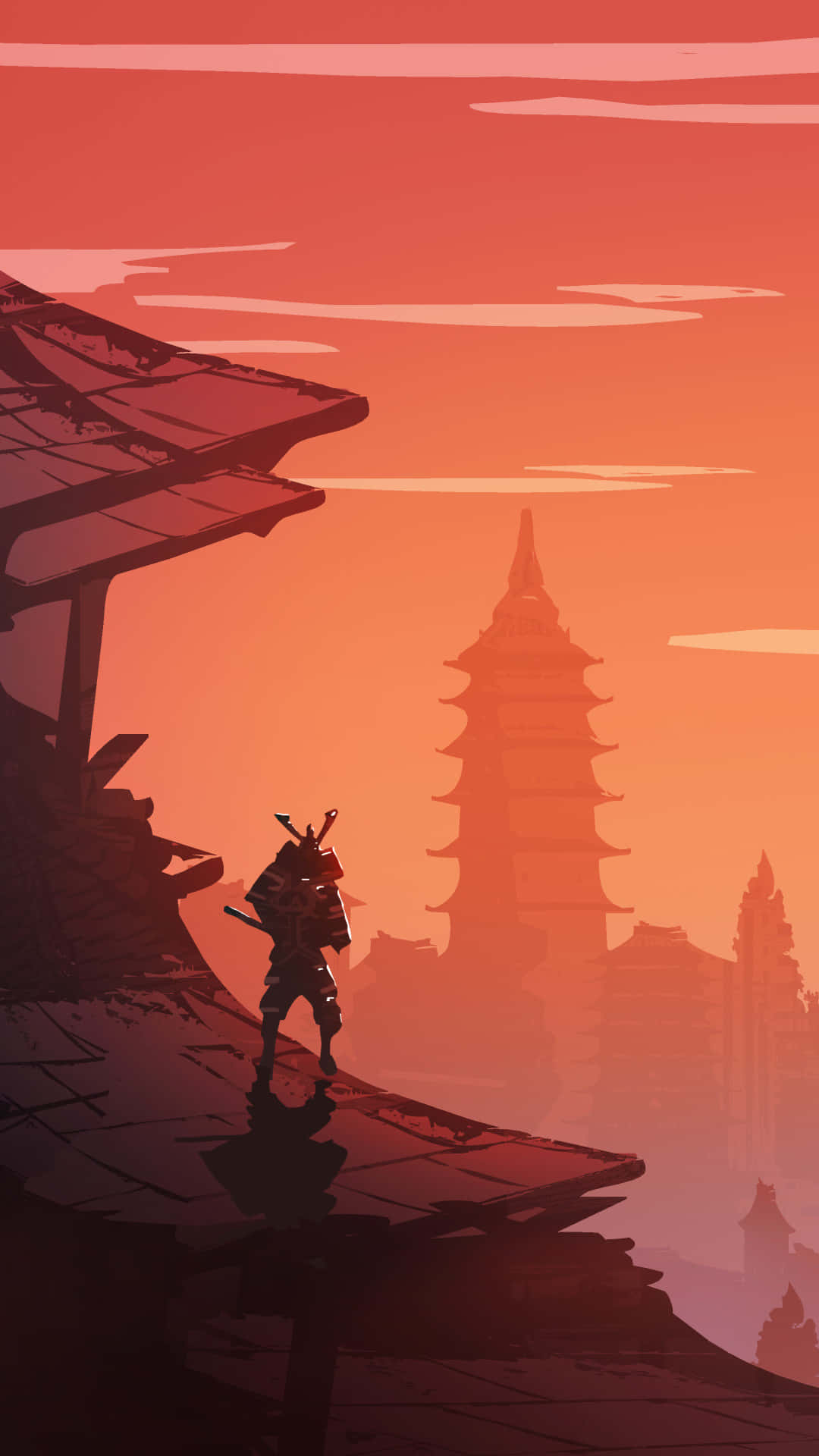 47 Ronin, samurai, temple roof, Full HD Phone Wallpaper