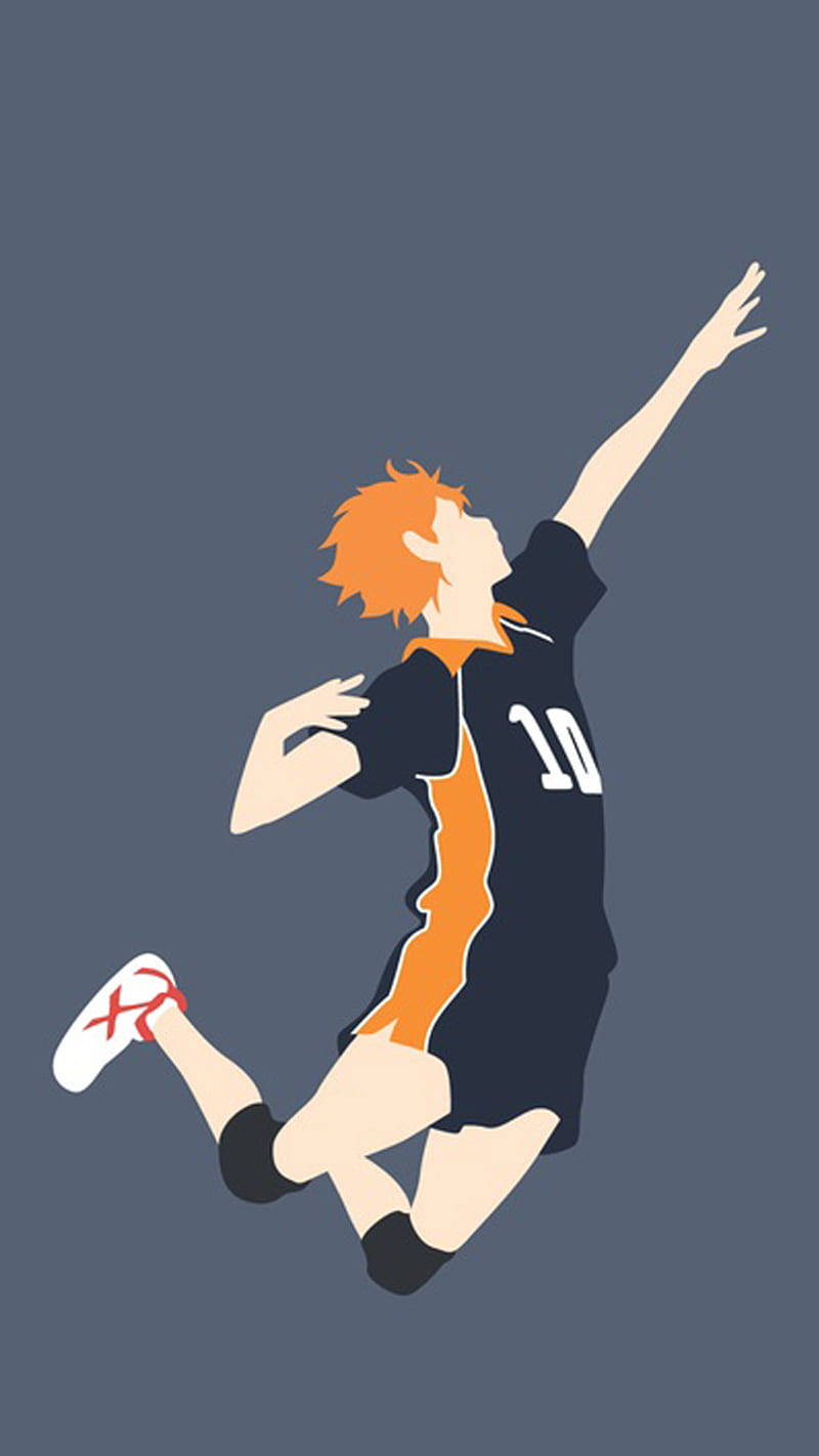 Shoyo Hinata, orange hair, number 10 jersey, HD Phone Wallpaper