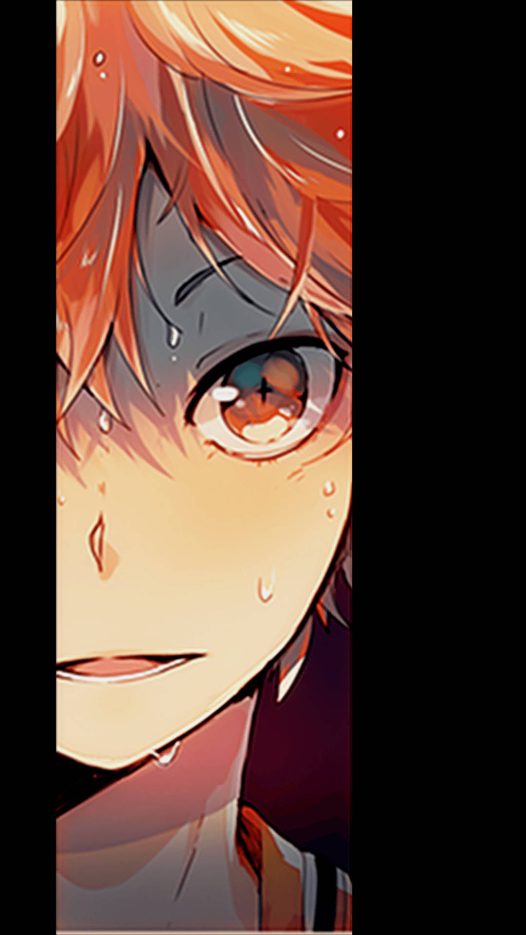 Shoyo Hinata, orange hair, tear-filled eyes, Full HD Phone Wallpaper