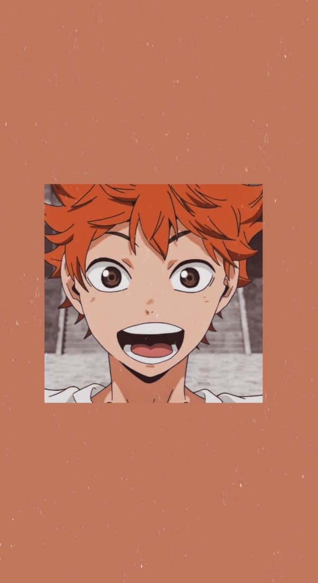 Shoyo Hinata, orange hair, wide eyes, SD Phone Wallpaper
