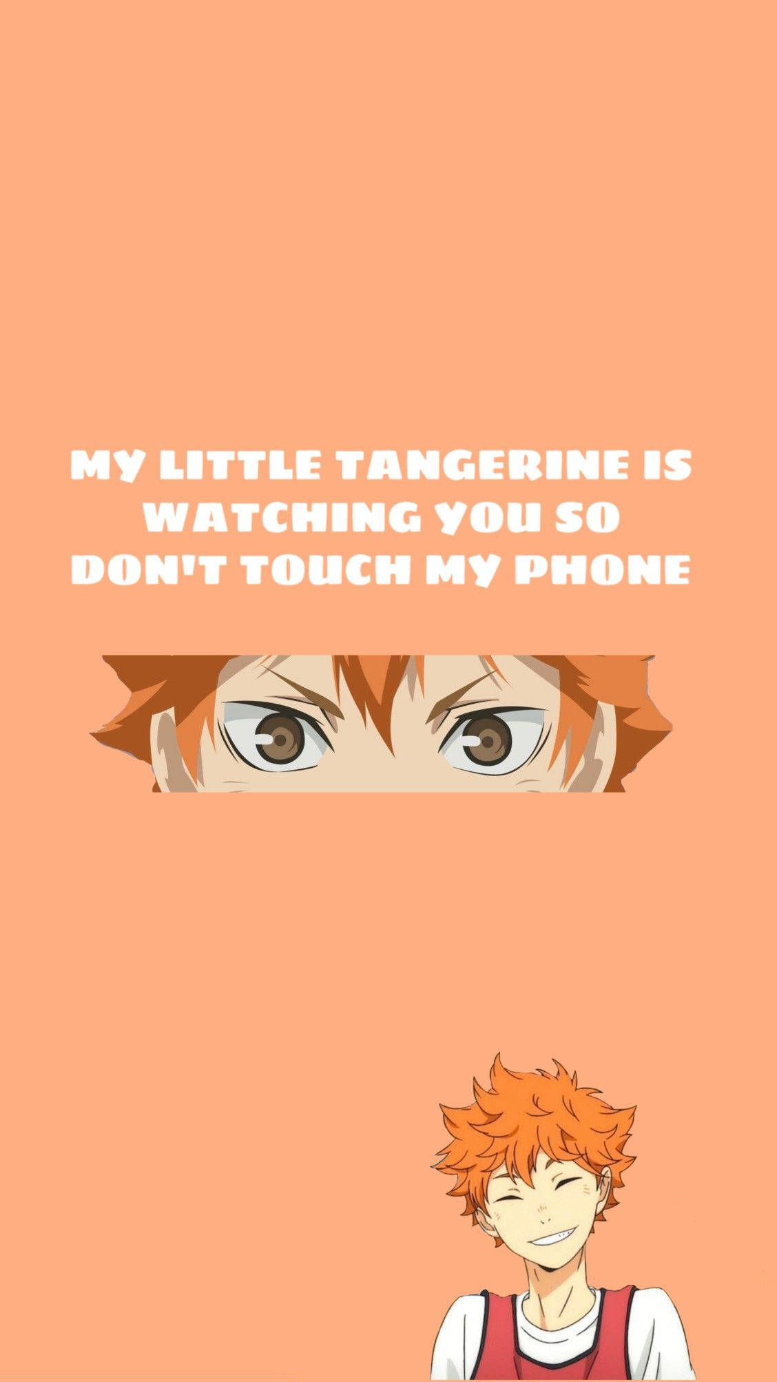 Shoyo Hinata, orange hair, intense eyes, Full HD Phone Wallpaper