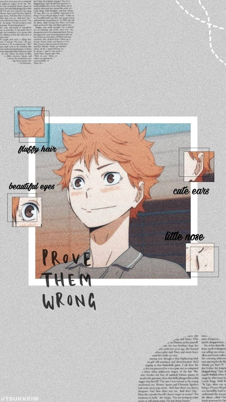 Shoyo Hinata, spiky orange hair, big expressive eyes, HD Phone Wallpaper