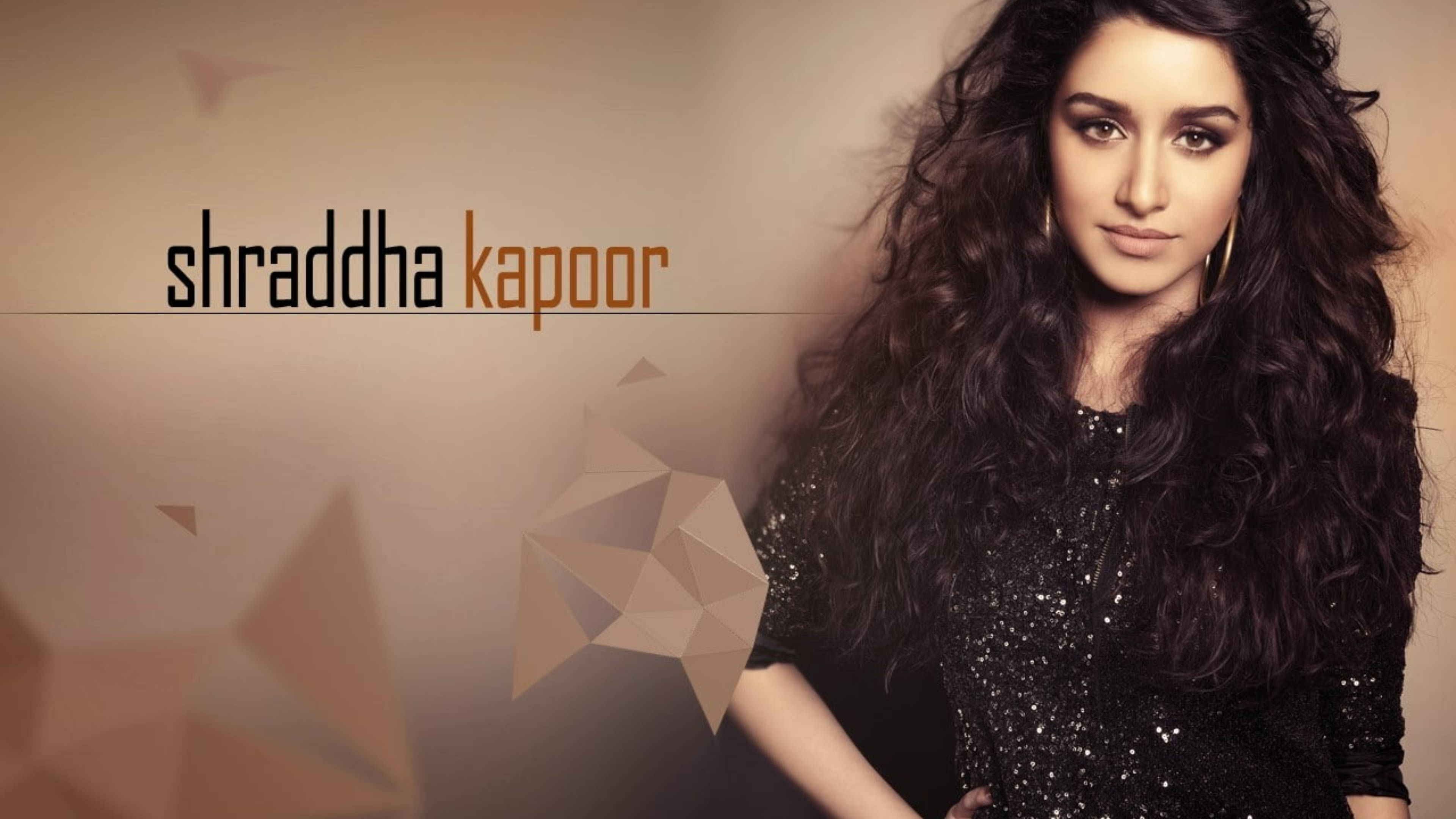 Shraddha Kapoor, Bollywood actress, sparkling black top, 4K Desktop Wallpaper