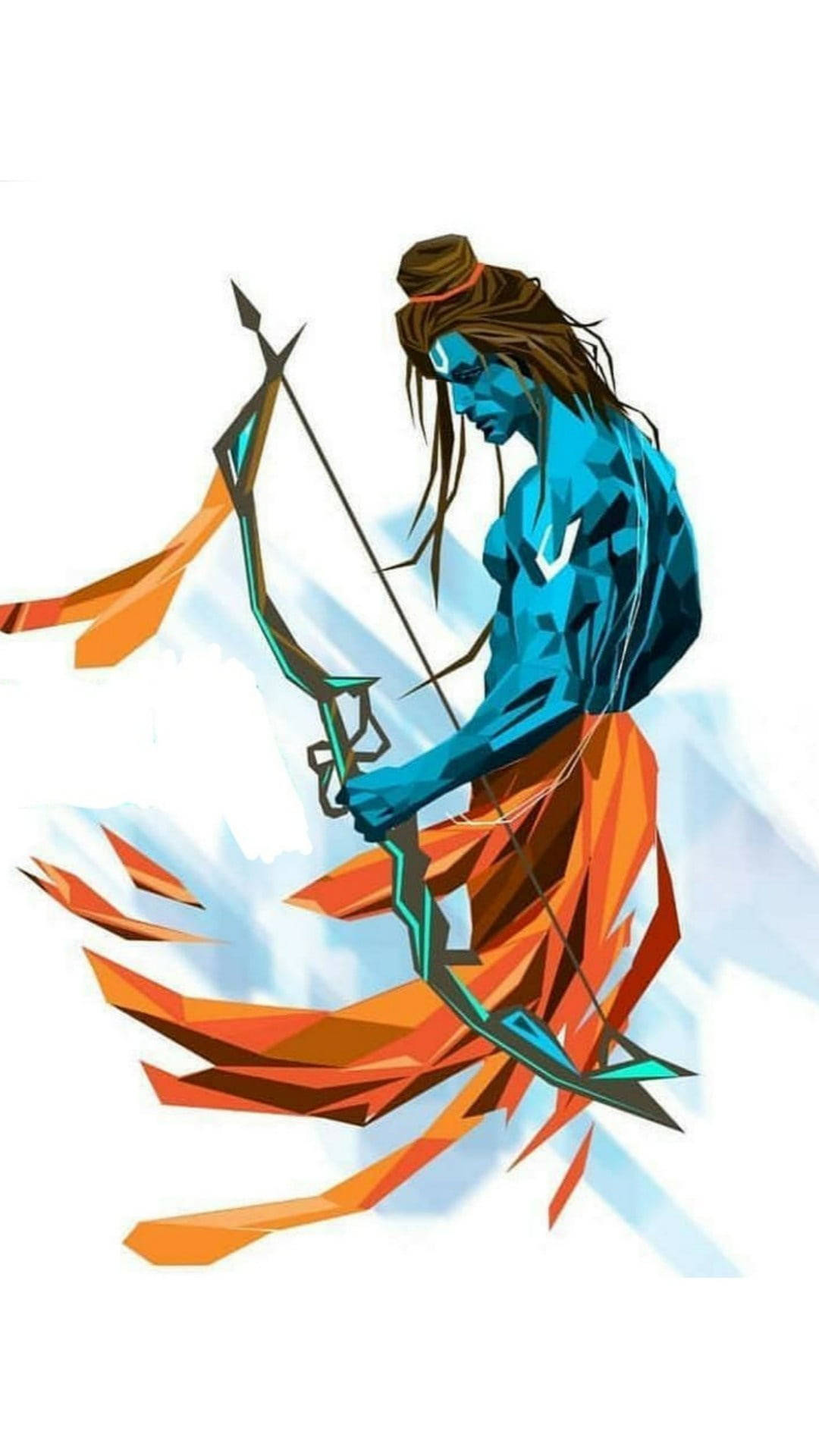 Shree Ram, blue skin, archer, Full HD Phone Wallpaper