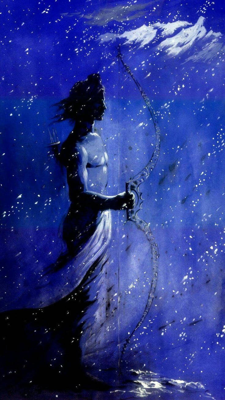 Shree Ram, blue, starry, HD Phone Wallpaper