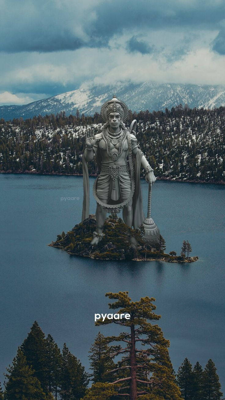 Shree Ram, island, statue, HD Phone Wallpaper