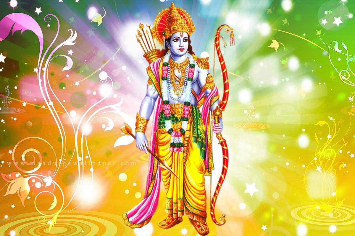Shree Ram, bow arrow, serpent, SD Desktop Wallpaper
