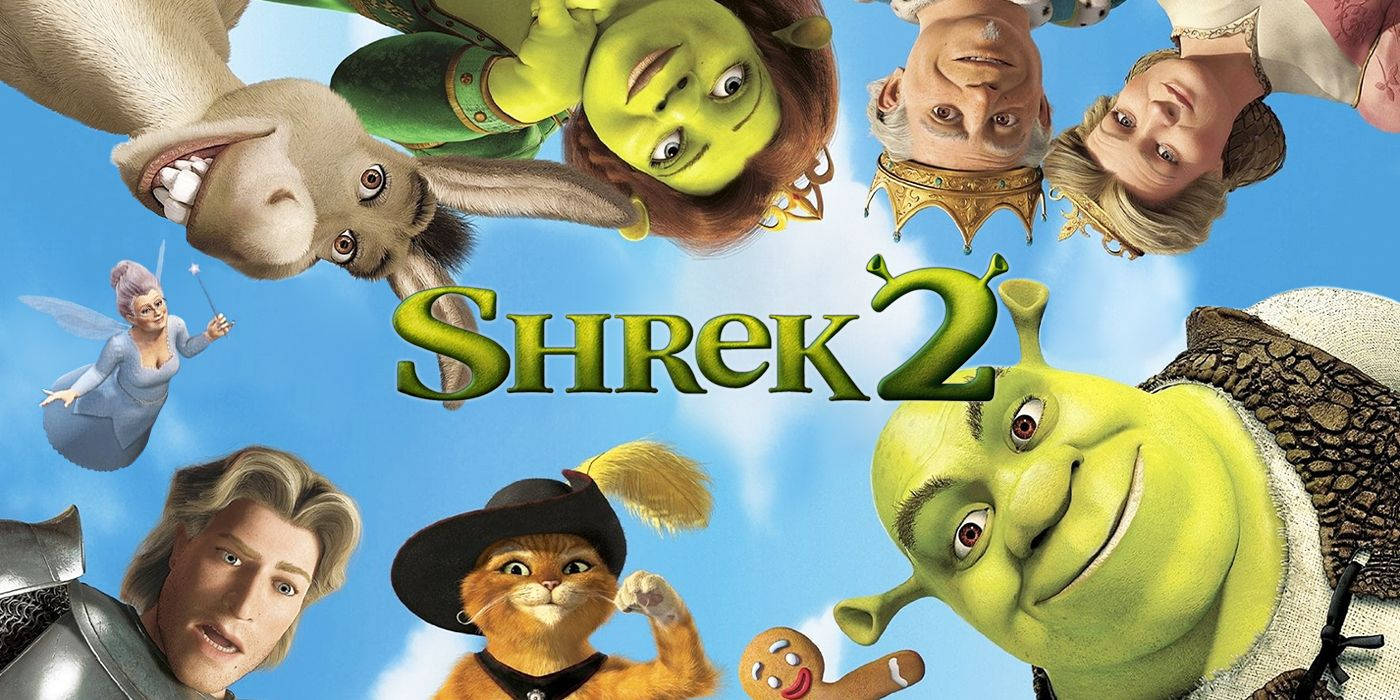 Shrek 2, main characters, bright blue sky, HD Desktop Wallpaper