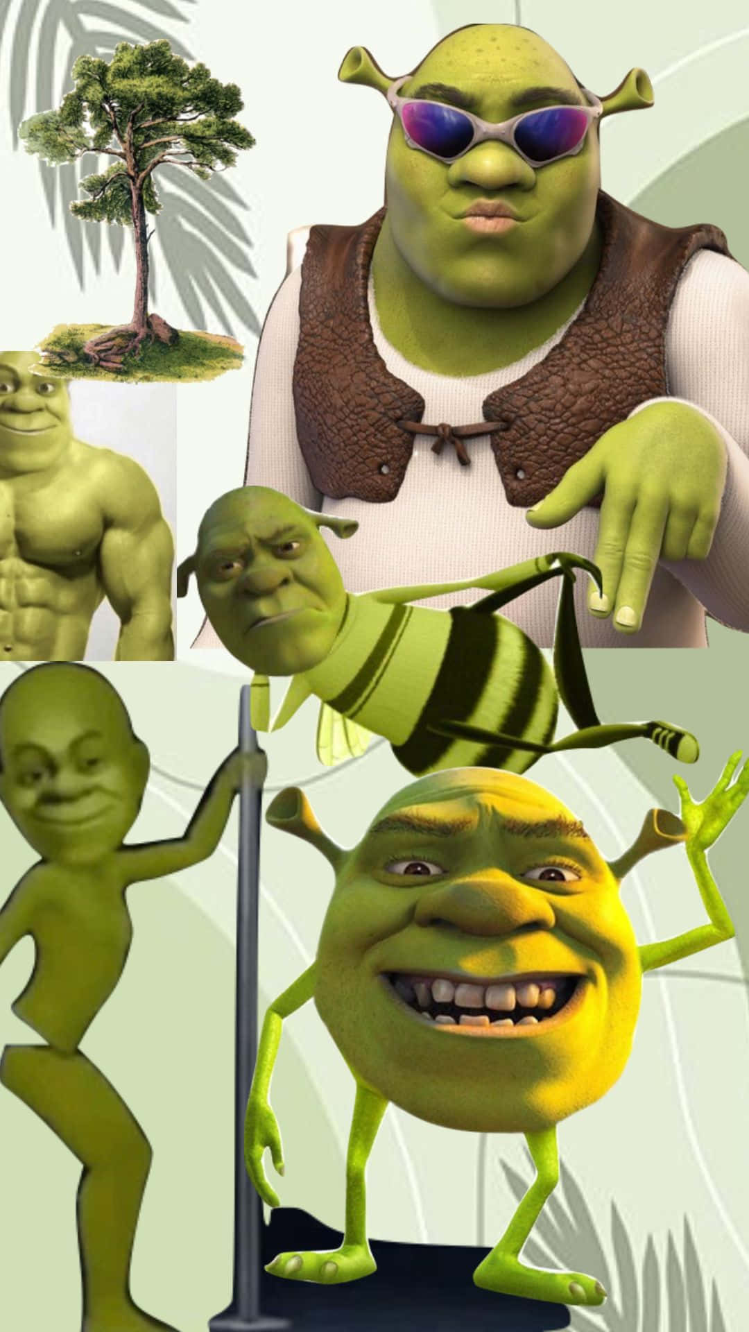 Shrek, tree, bee, Full HD Phone Wallpaper