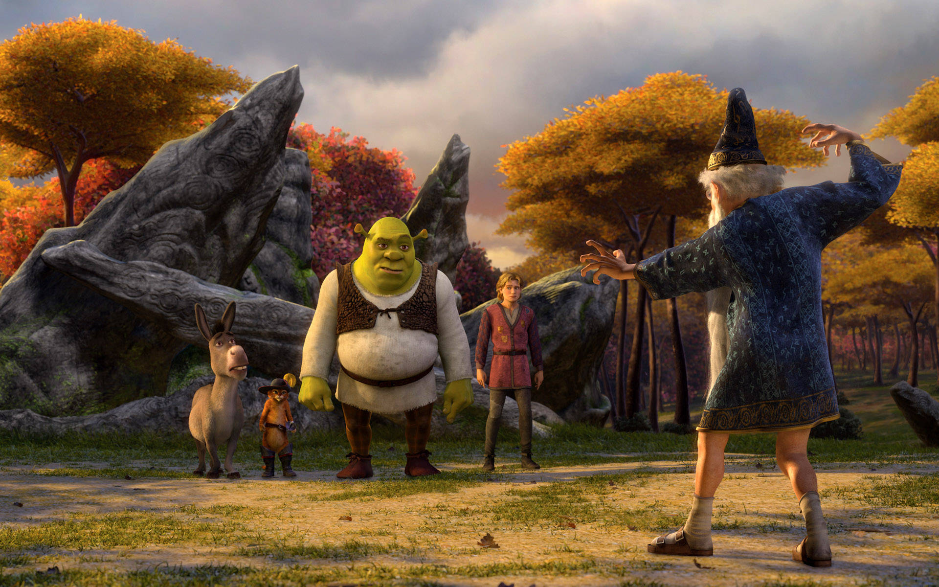 Shrek, wizard, forest, Full HD Desktop Wallpaper