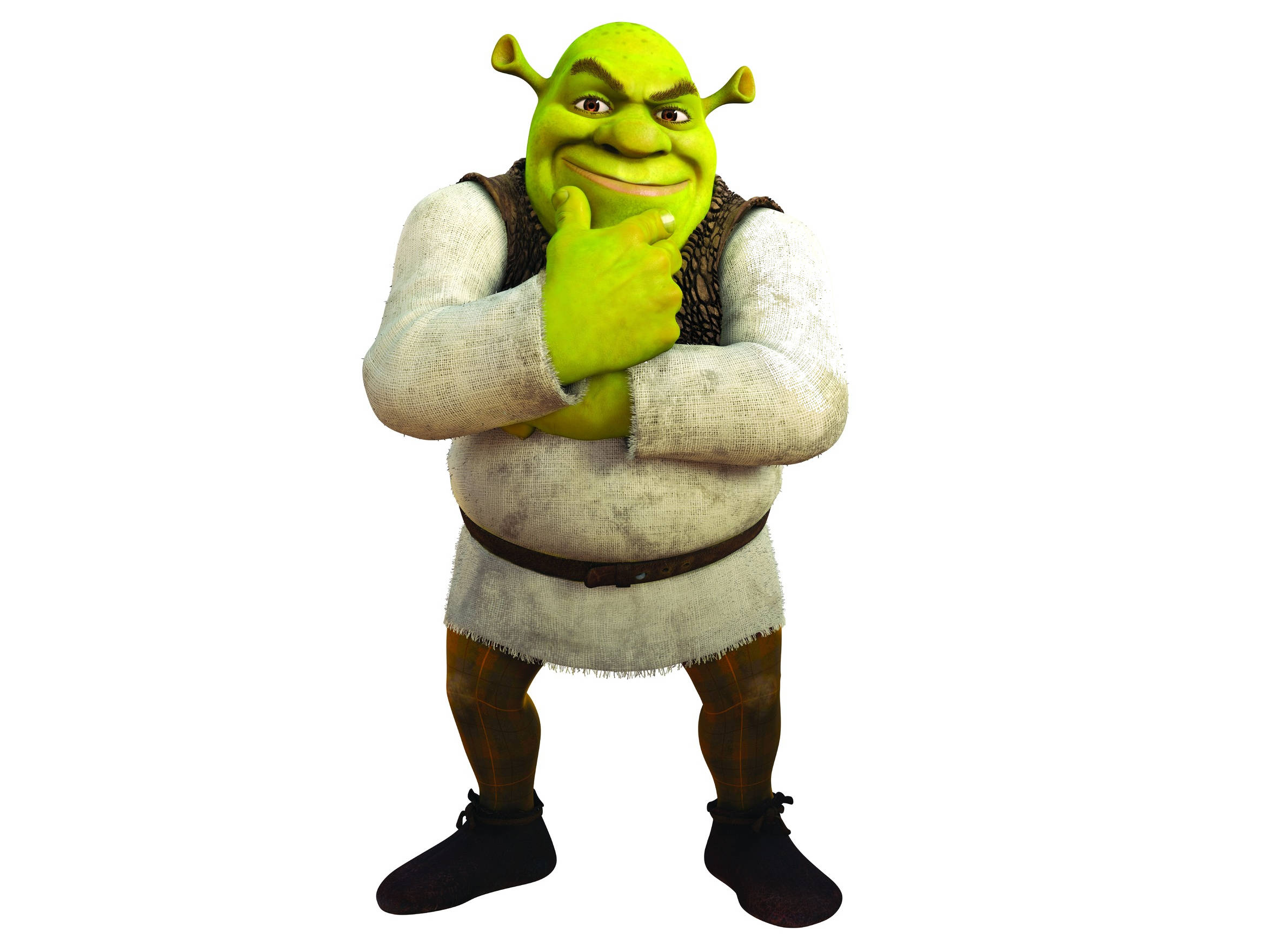 Shrek, white tunic, brown vest, Full HD Desktop Wallpaper