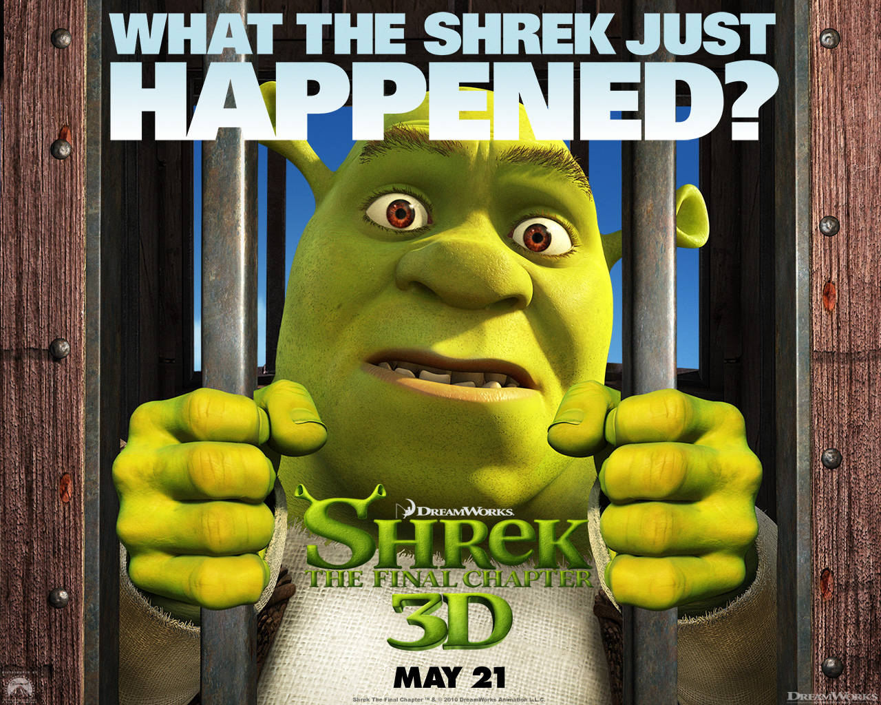 Shrek Forever After, 3D Film Poster, Shrek, HD Desktop Wallpaper