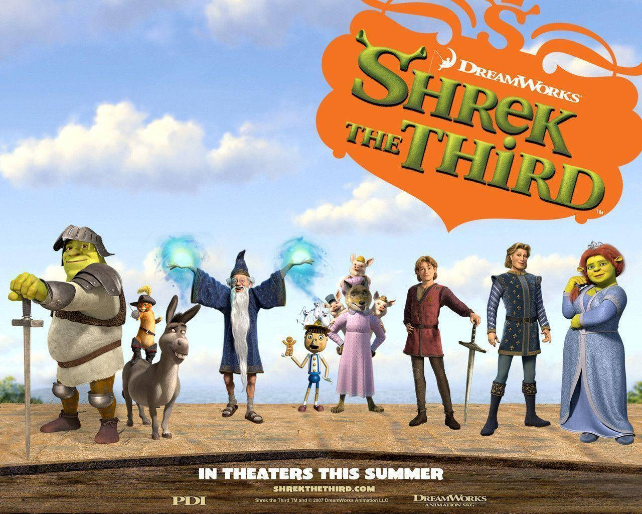 Shrek, Shrek the Third, stone platform, HD Desktop Wallpaper