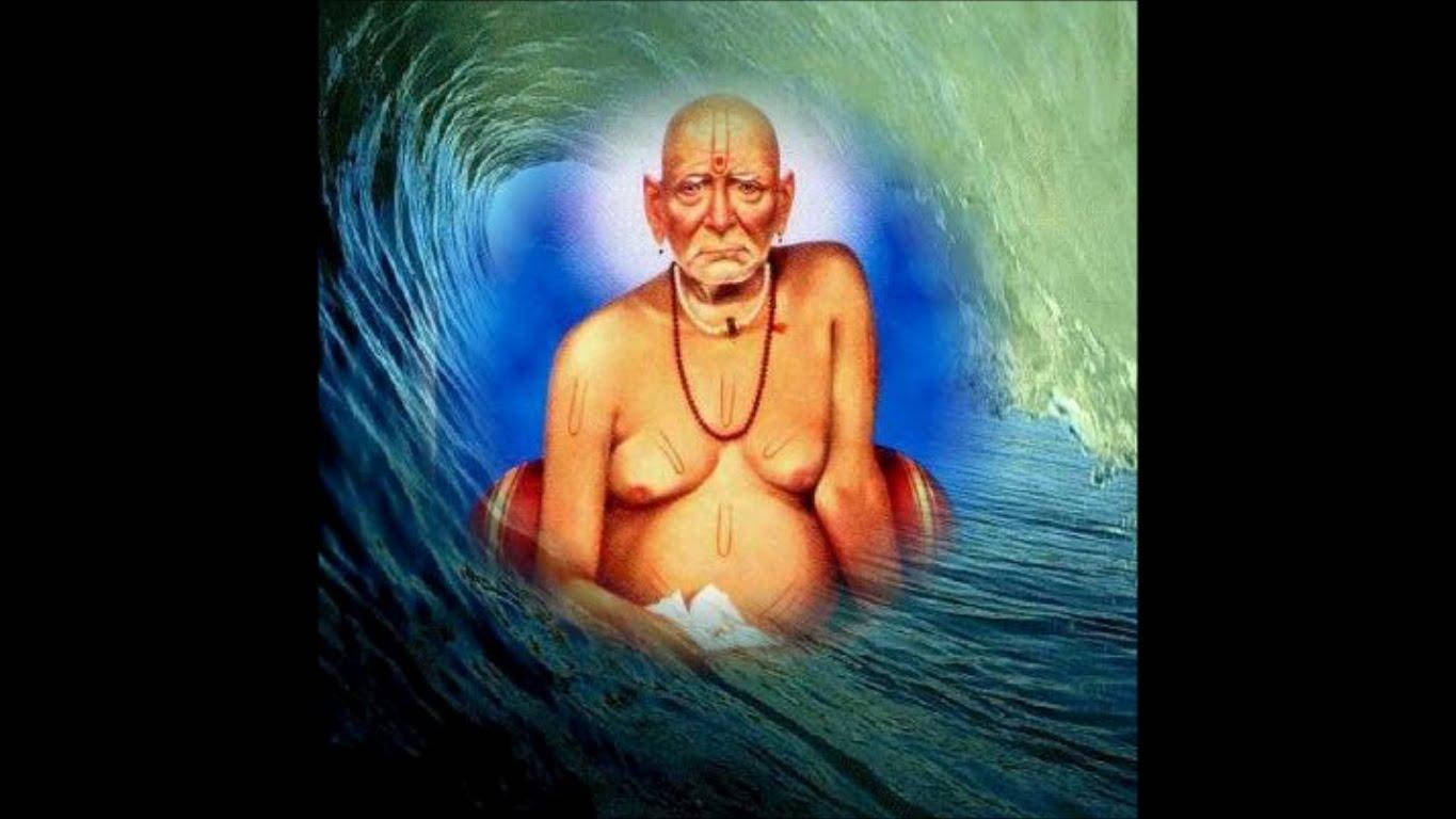 Shri Swami Samarth, wave, ocean wave, HD Desktop Wallpaper