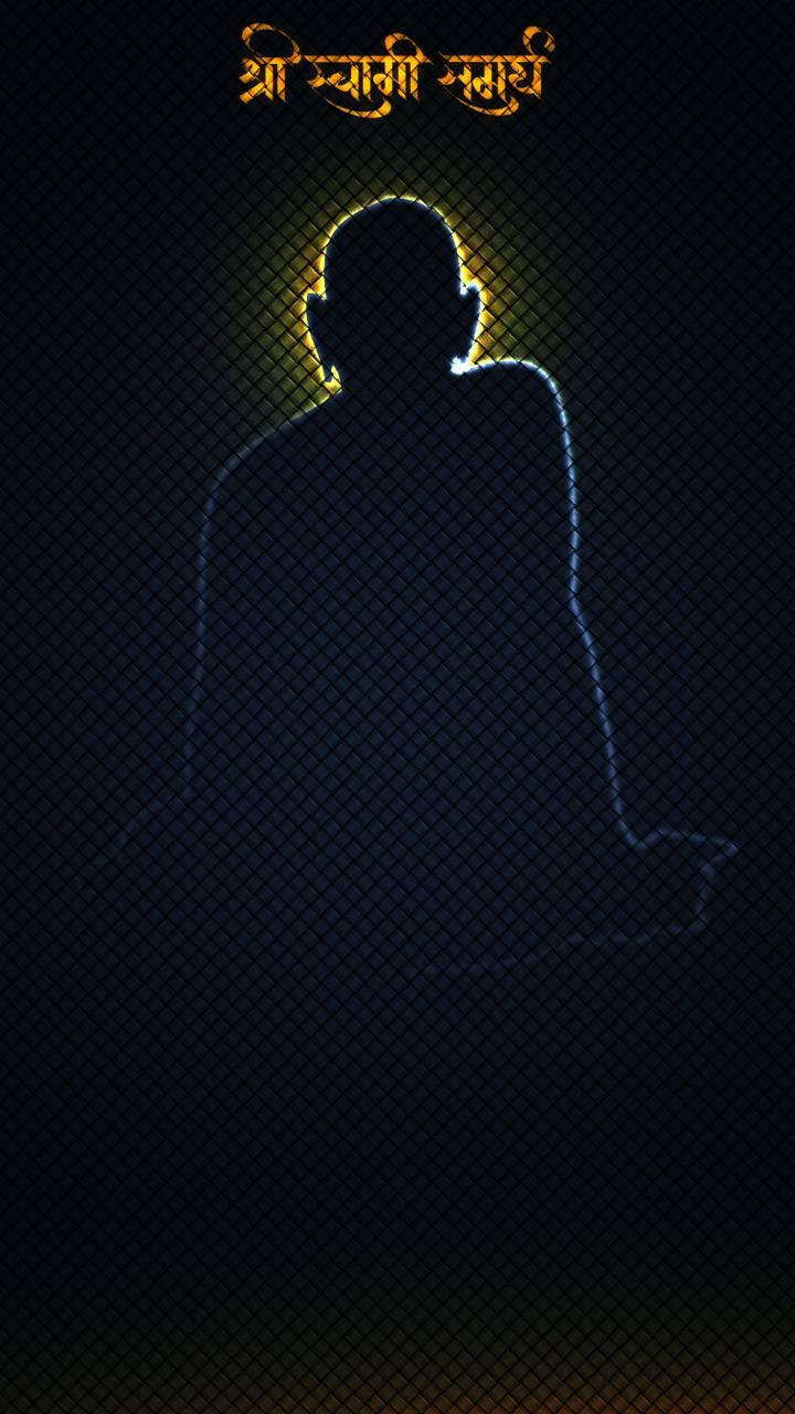 Shri Swami Samarth, silhouette, golden light, HD Phone Wallpaper