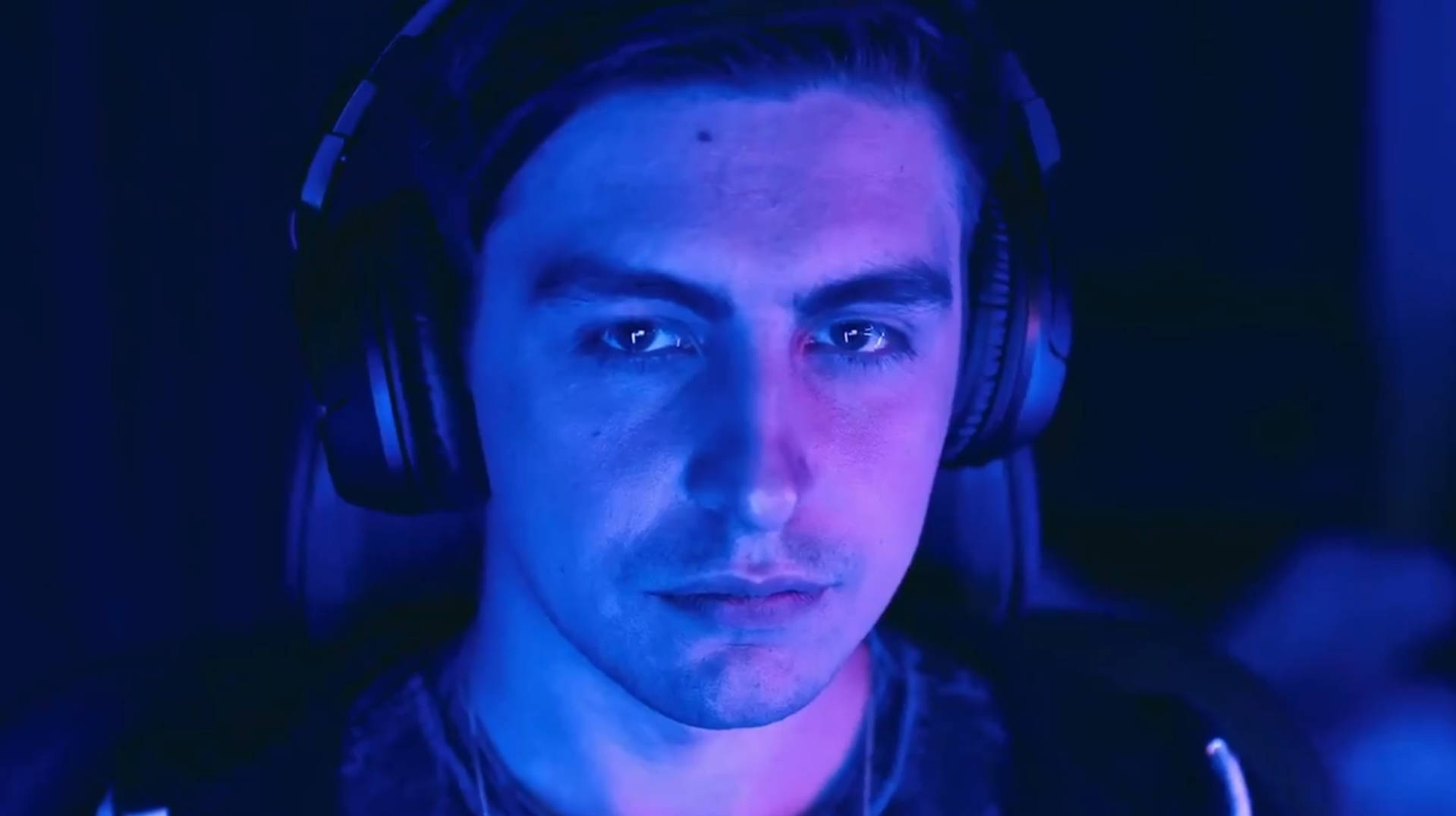 Shroud, gaming lights, cool blue, HD Desktop Wallpaper
