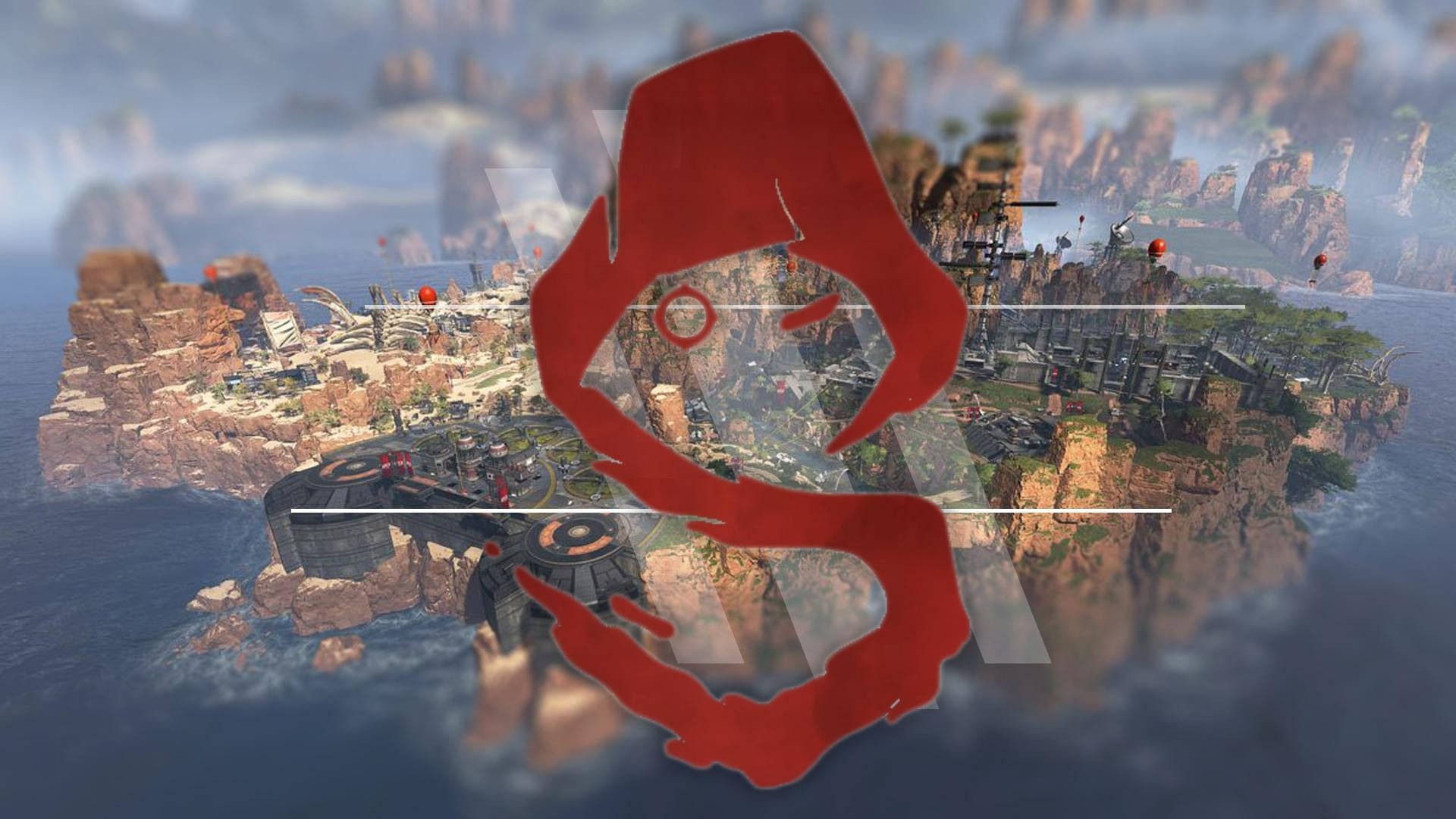 Shroud, red hooded figure, floating island fortress, Full HD Desktop Wallpaper