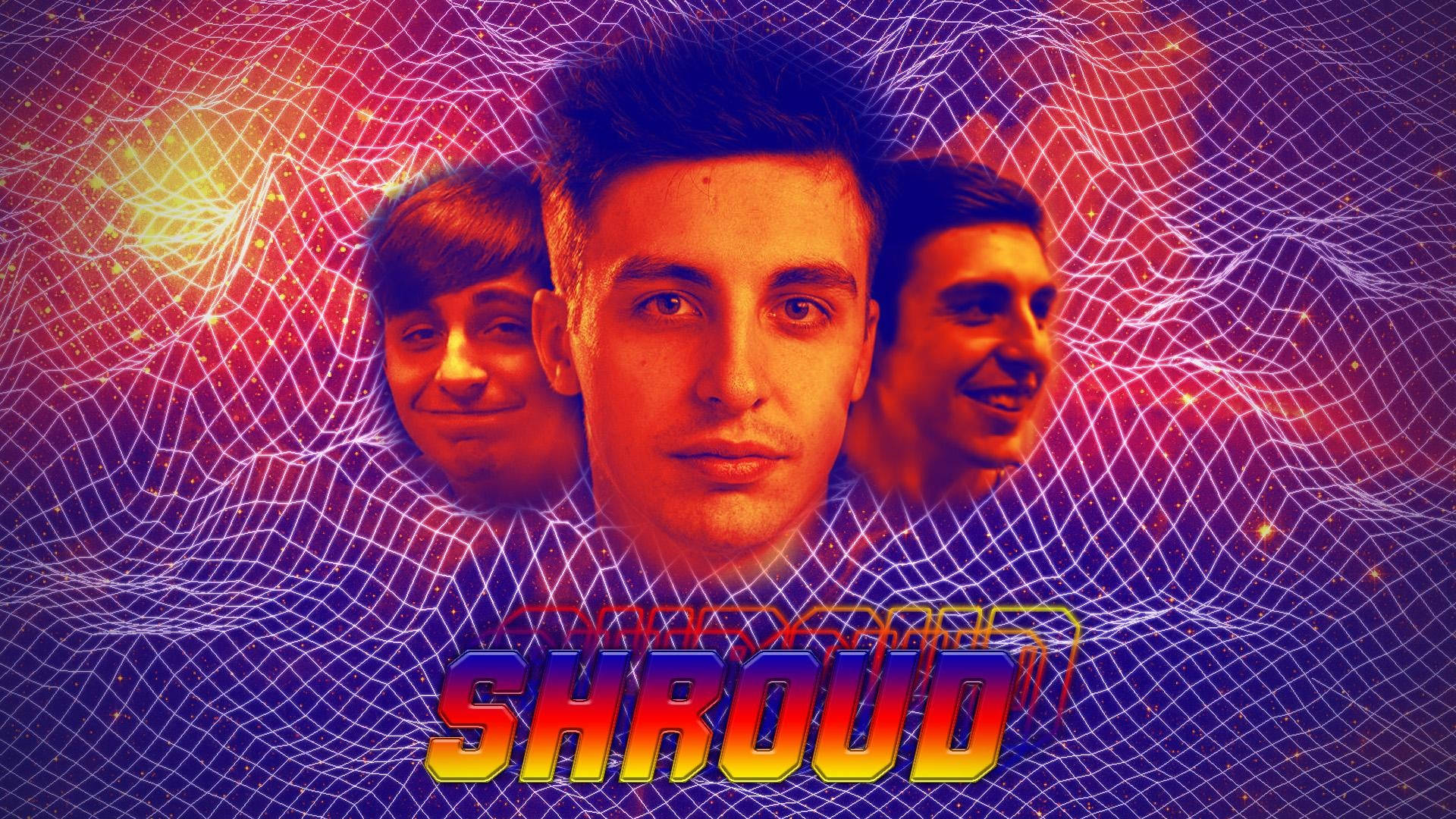 Shroud, neon web, cosmic background, Full HD Desktop Wallpaper