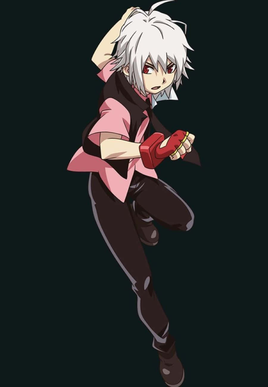Shu Kurenai, white hair, red eyes, HD Phone Wallpaper