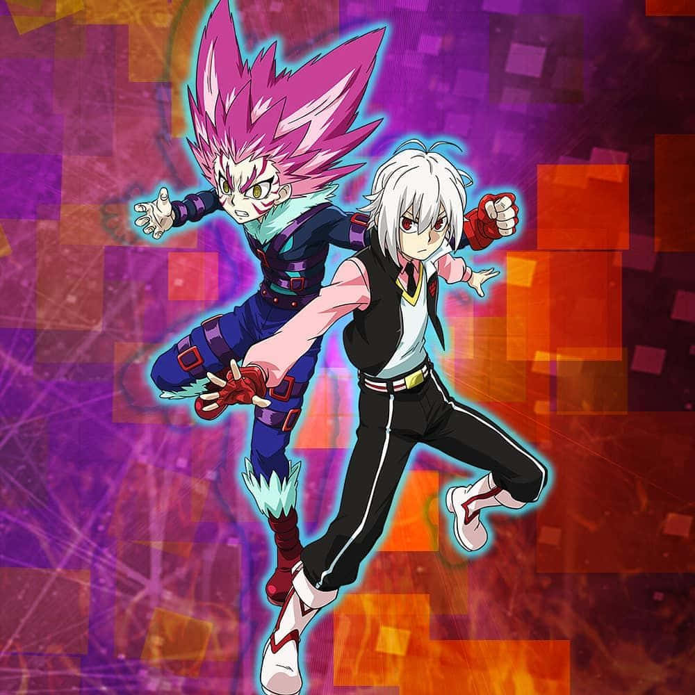 Shu Kurenai, anime characters, dynamic combat poses, SD Desktop Wallpaper