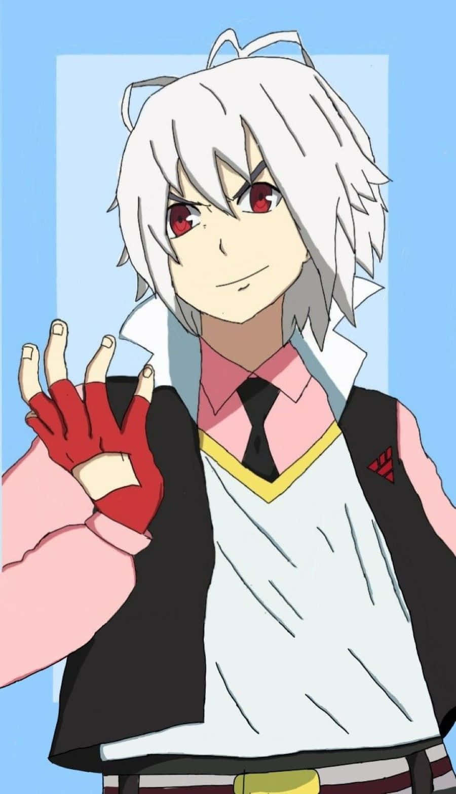 Shu Kurenai, white hair, red eyes, HD Phone Wallpaper