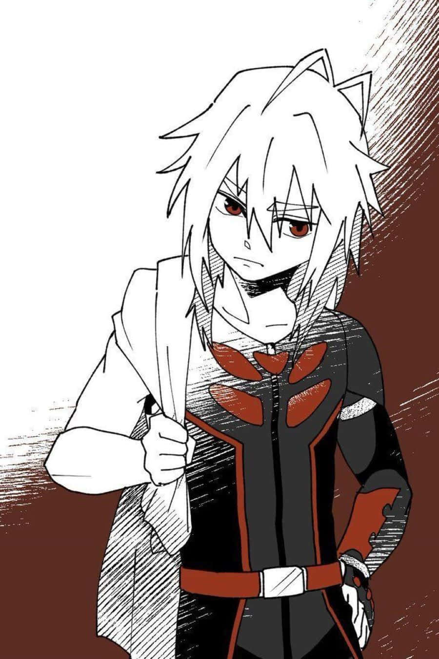 Shu Kurenai, white hair, red eyes, HD Phone Wallpaper
