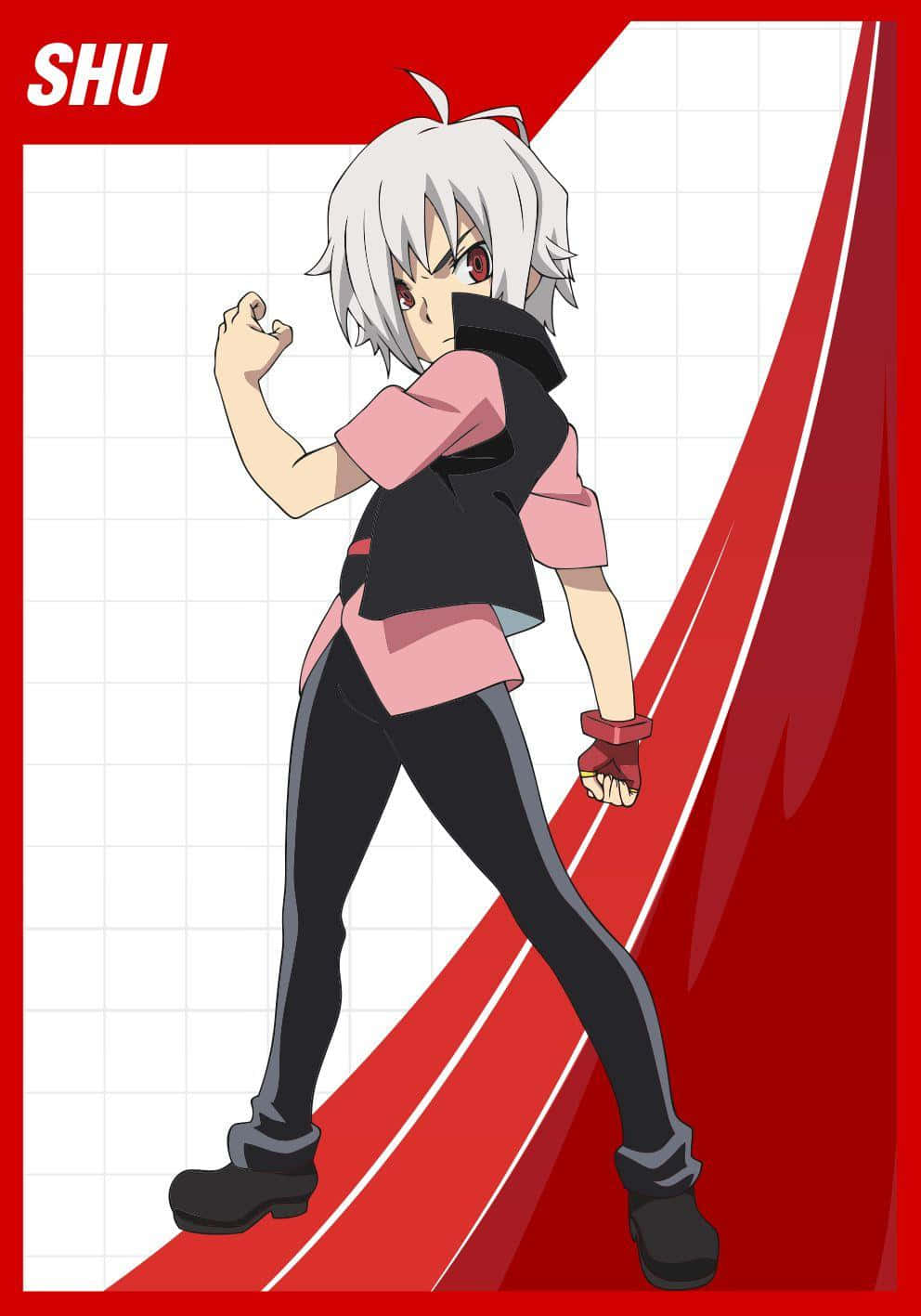 Shu Kurenai, white hair, red eyes, HD Phone Wallpaper