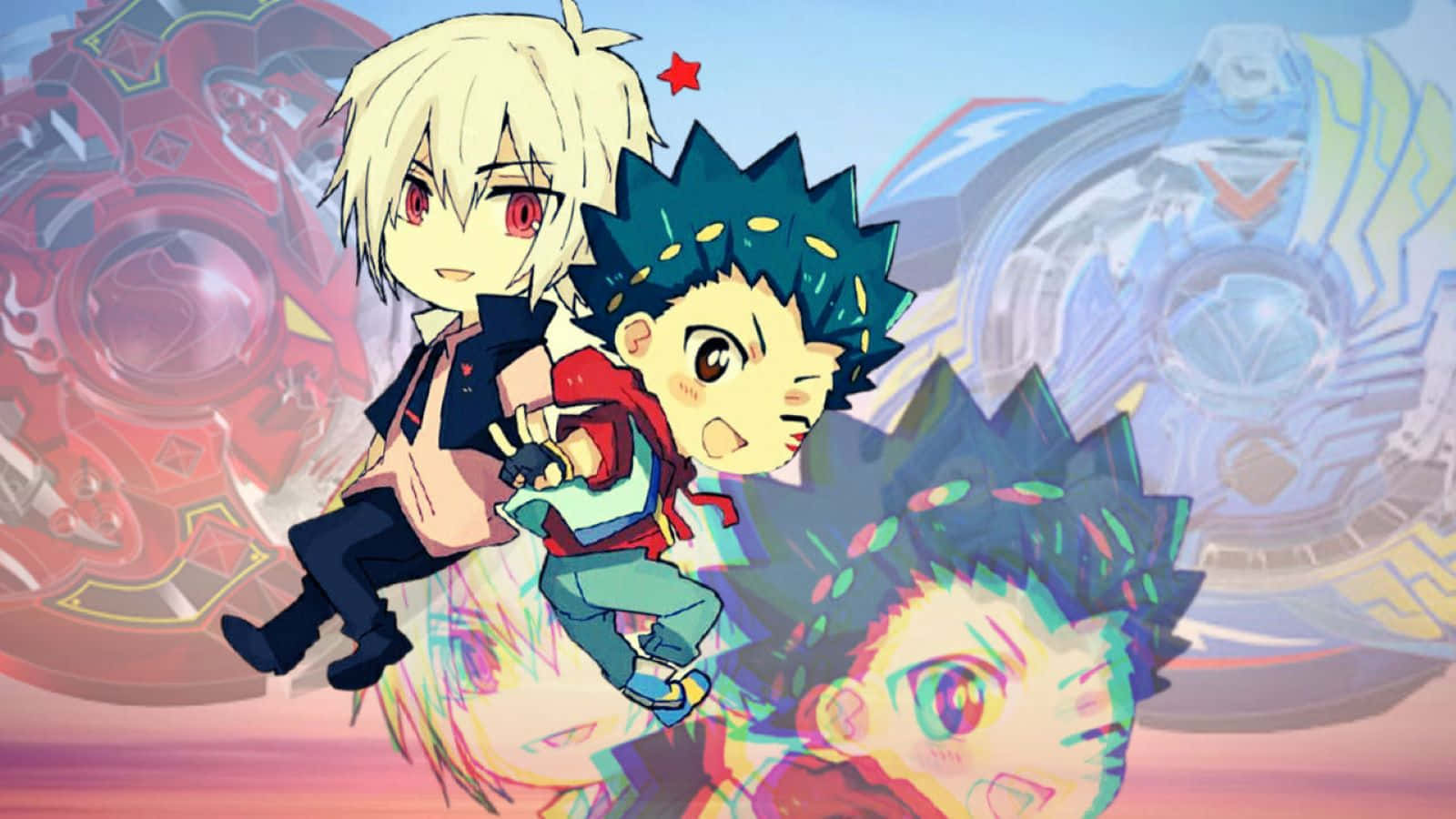 Shu Kurenai, Beyblade tops, spiky hair, HD Desktop Wallpaper
