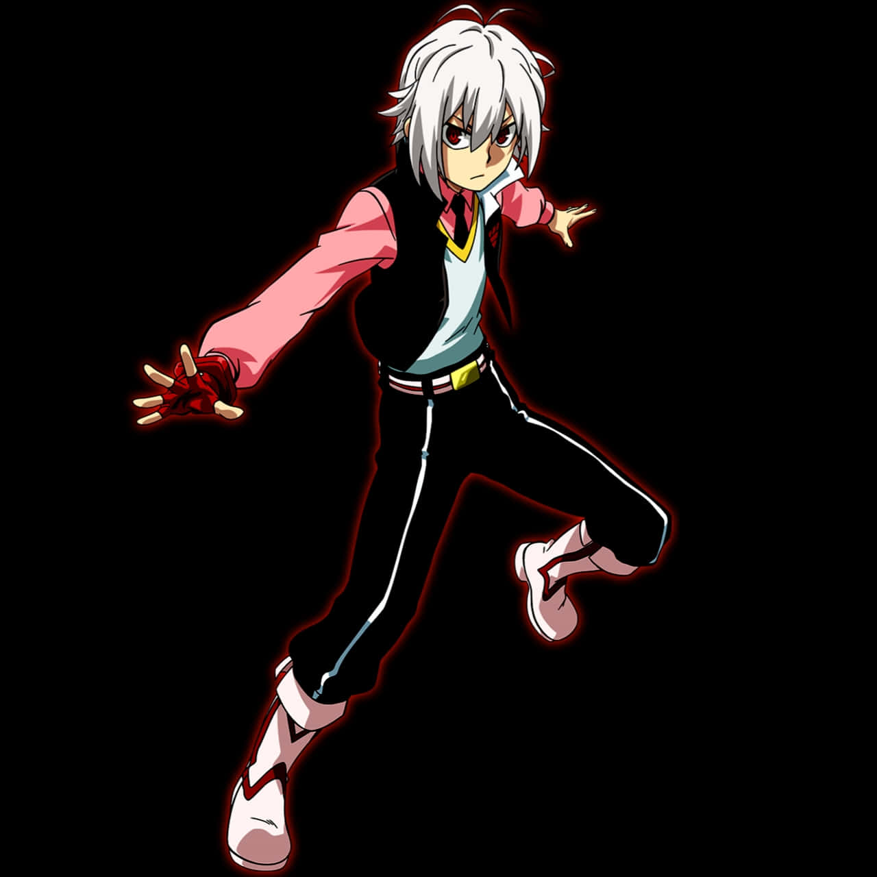 Shu Kurenai, white hair, red eyes, HD Desktop Wallpaper