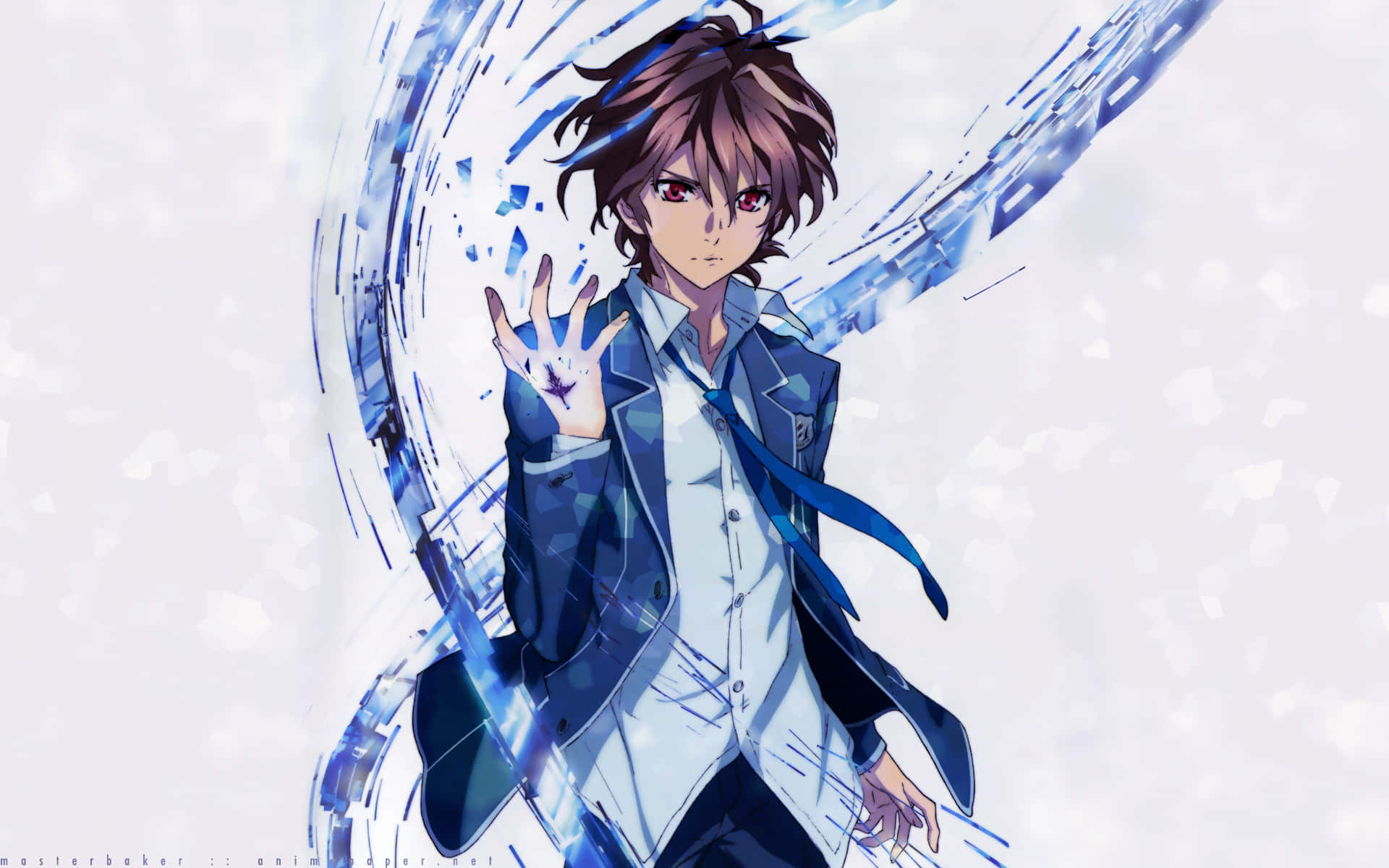 Shu Ouma, blue coat, glowing energy, Full HD Desktop Wallpaper