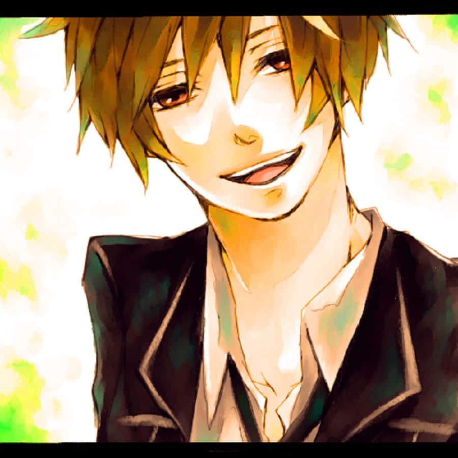 Shu Ouma, spiky brown hair, warm eyes, SD Desktop Wallpaper