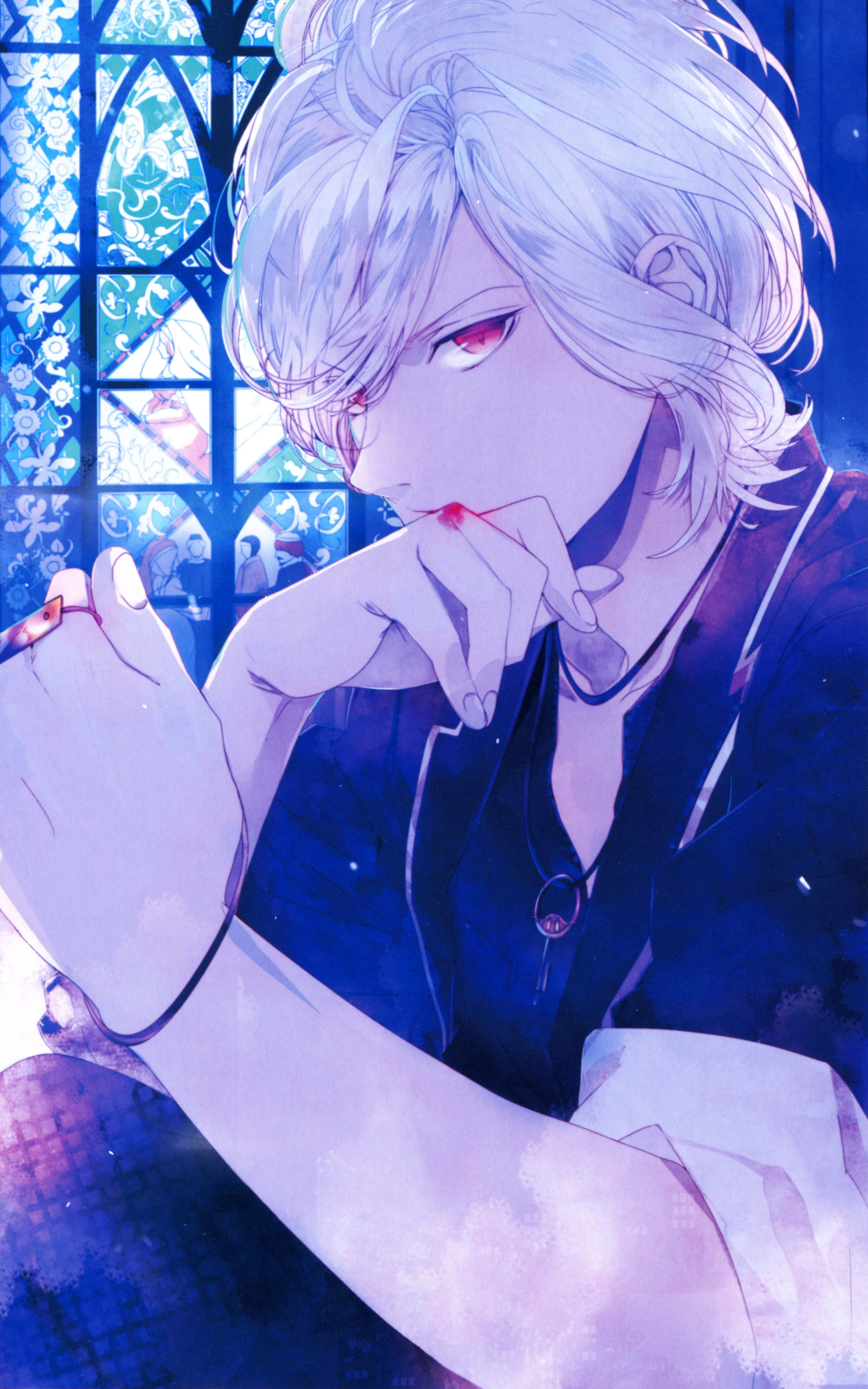 Shu Sakamaki, anime series, silver-haired, 5K Phone Wallpaper