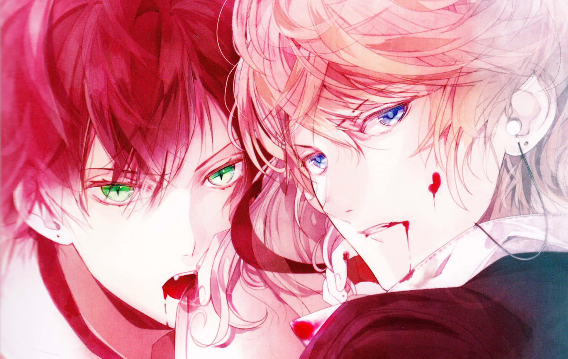 Shu Sakamaki, red hair, blonde hair, Full HD Desktop Wallpaper