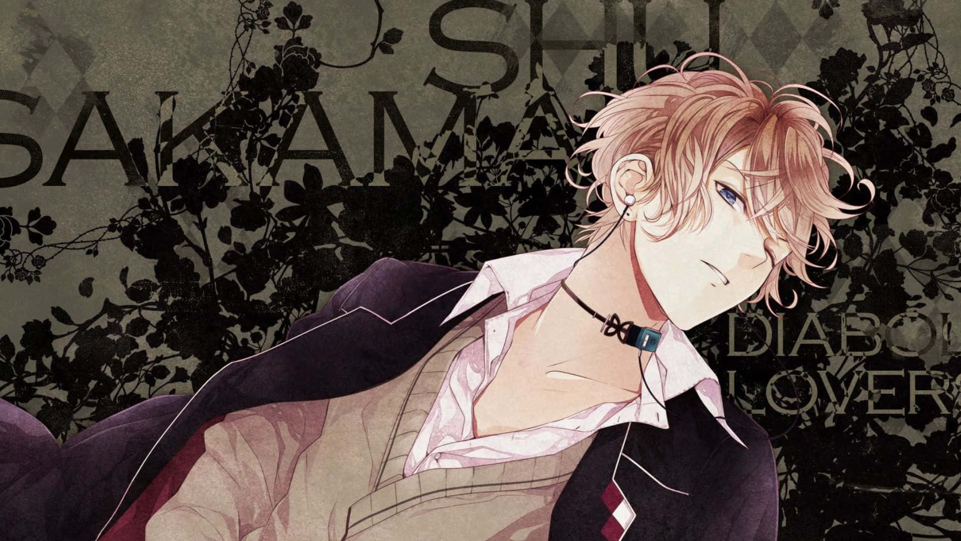 Shu Sakamaki, pink hair, blue eyes, Full HD Desktop Wallpaper
