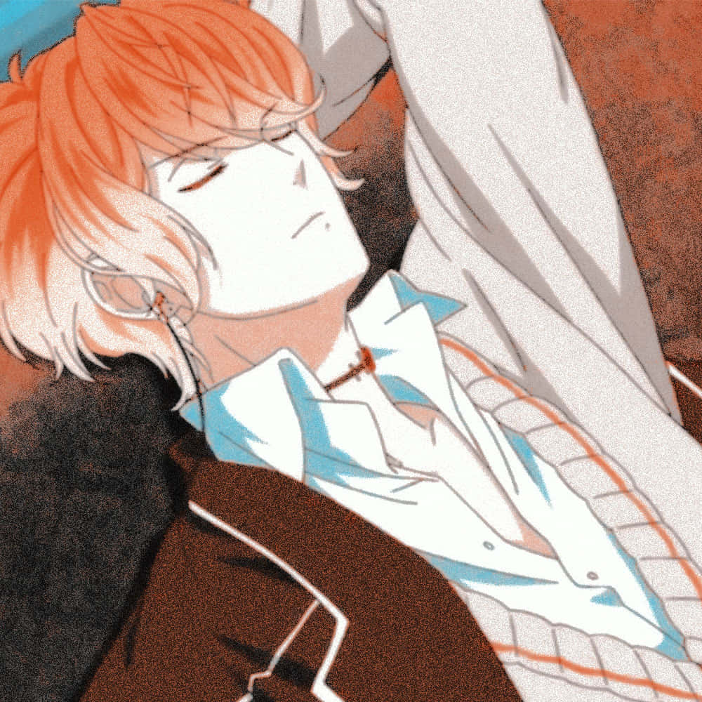 Shu Sakamaki, orange hair, soft bedding, SD Desktop Wallpaper