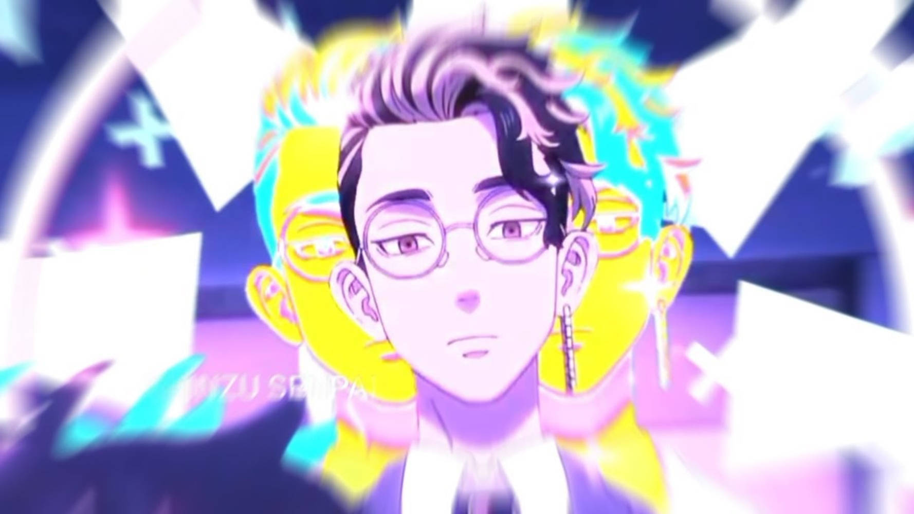 Shuji Hanma, neon purple, yellow, HD Desktop Wallpaper