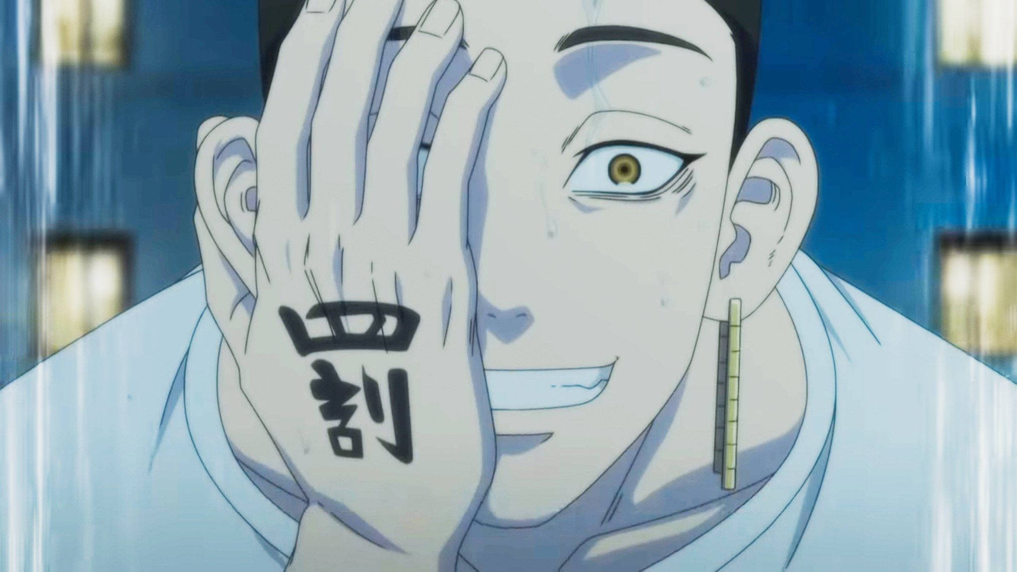 Shuji Hanma, gold earring, tear-streaked face, Full HD Desktop Wallpaper