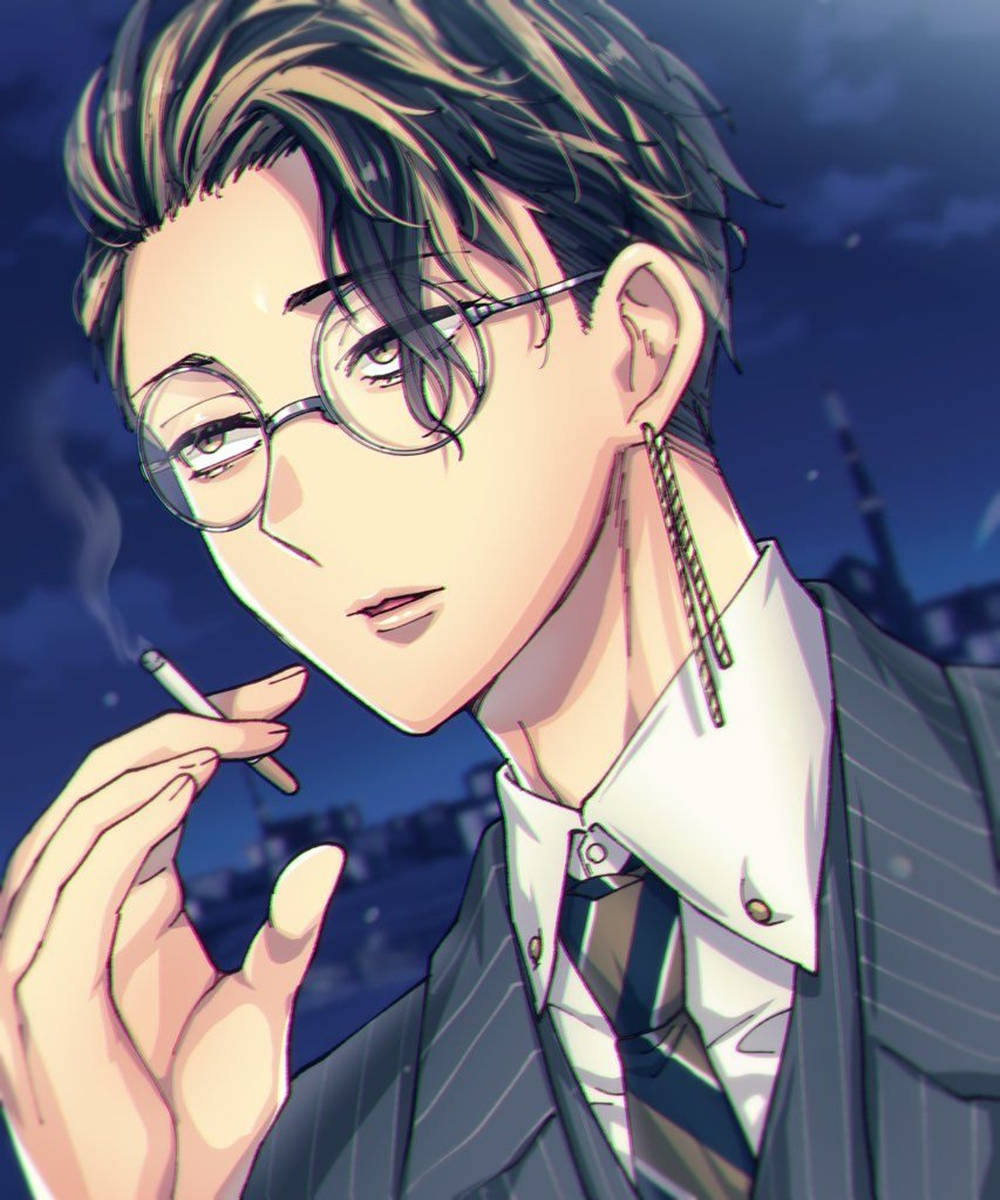 Shuji Hanma, dark blue sky, twilight city skyline, SD Phone Wallpaper