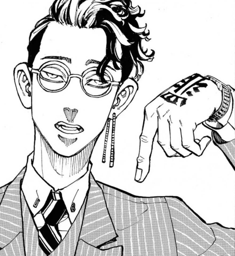Shuji Hanma, curly hair, glasses, SD Phone Wallpaper