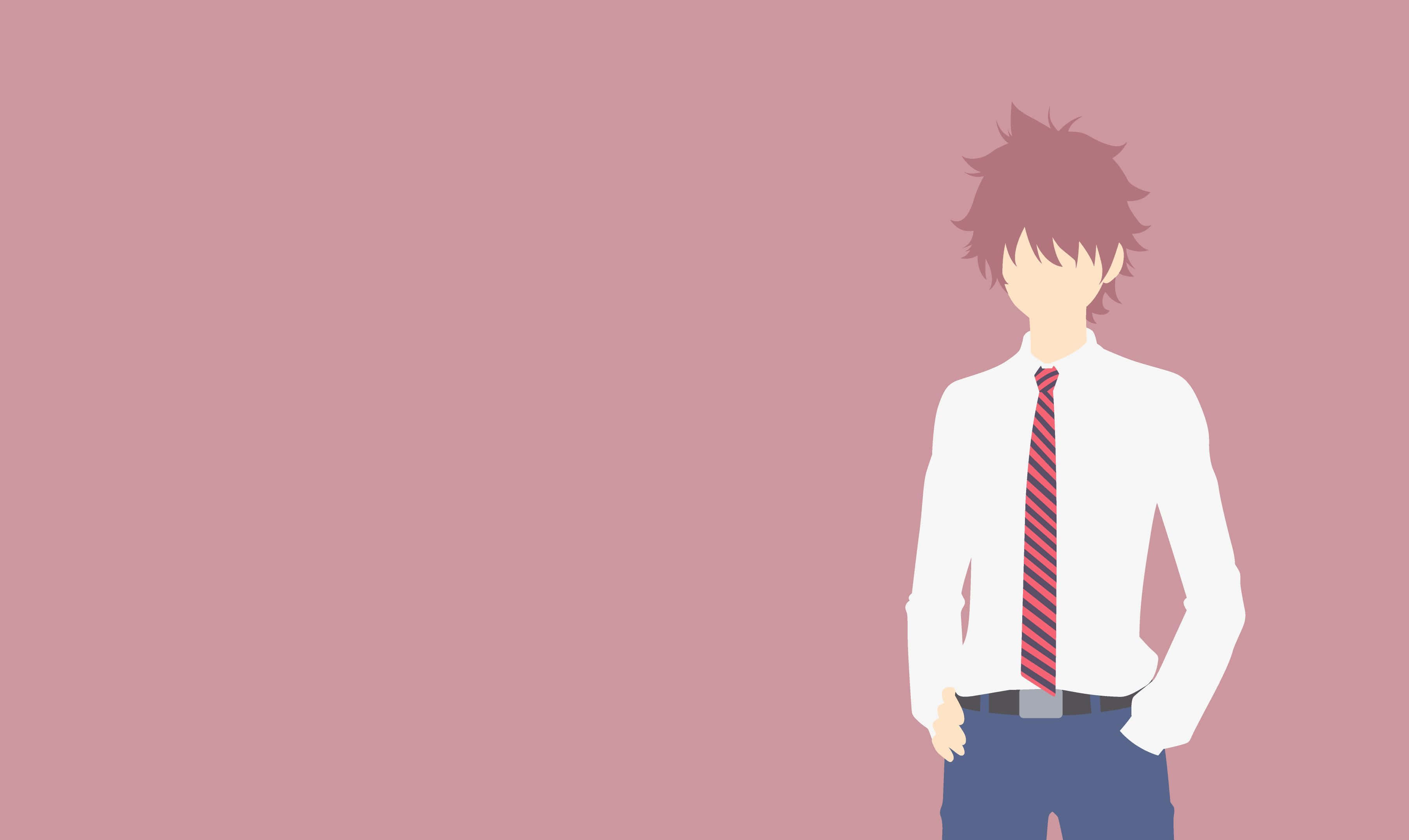 Shun Ibusaki, anime-style male character, spiky hair, 2K Desktop Wallpaper