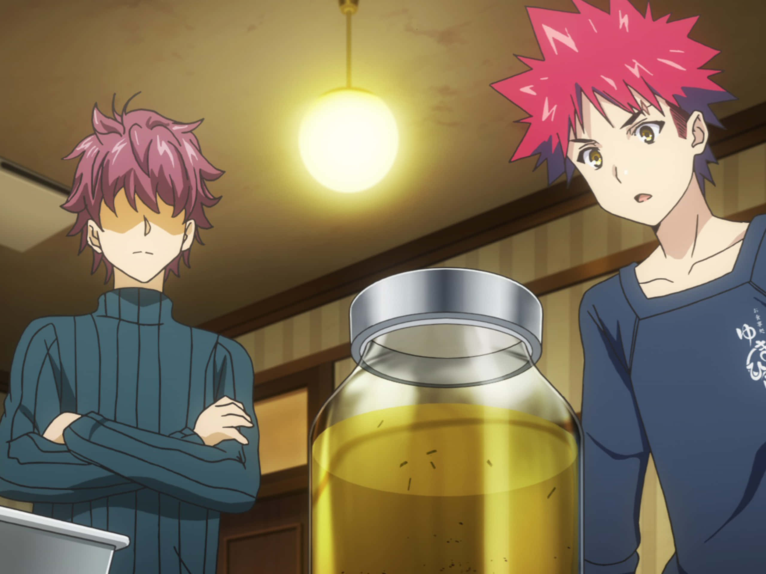 Shun Ibusaki, anime cooking duo, warmly lit room, 2K Desktop Wallpaper