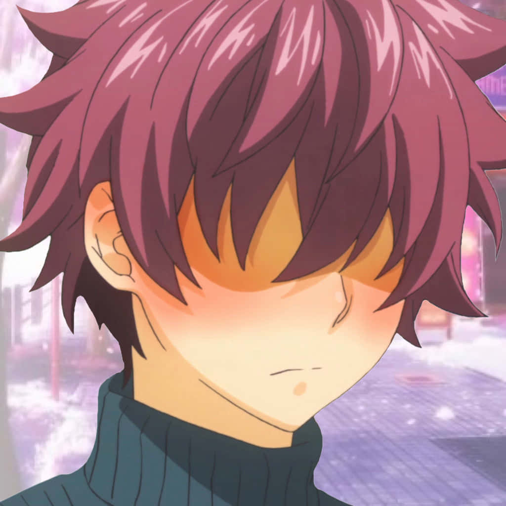 Shun Ibusaki, magenta hair, dark green turtleneck, SD Desktop Wallpaper